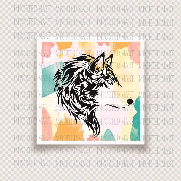 Wolf Head Reusable Stencil for Canvas and wall painting.ID#230 - Image 8