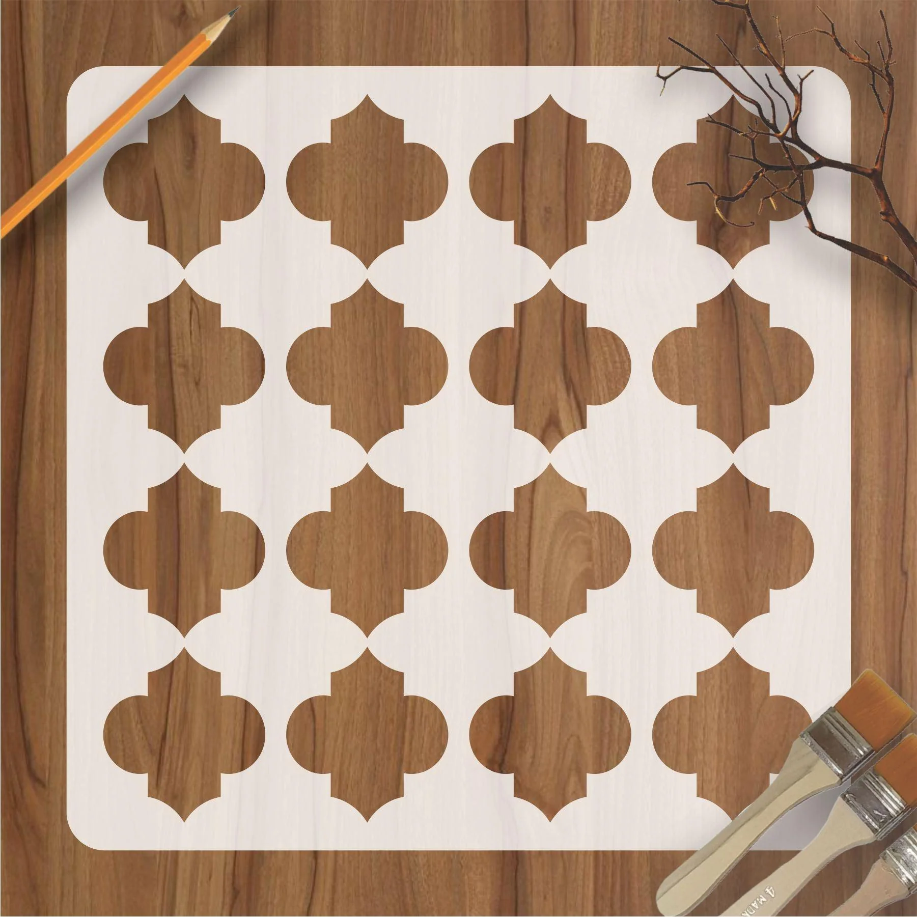 Freedom Trail Blocks Reusable Stencil For Canvas And Wall Painting.ID #455