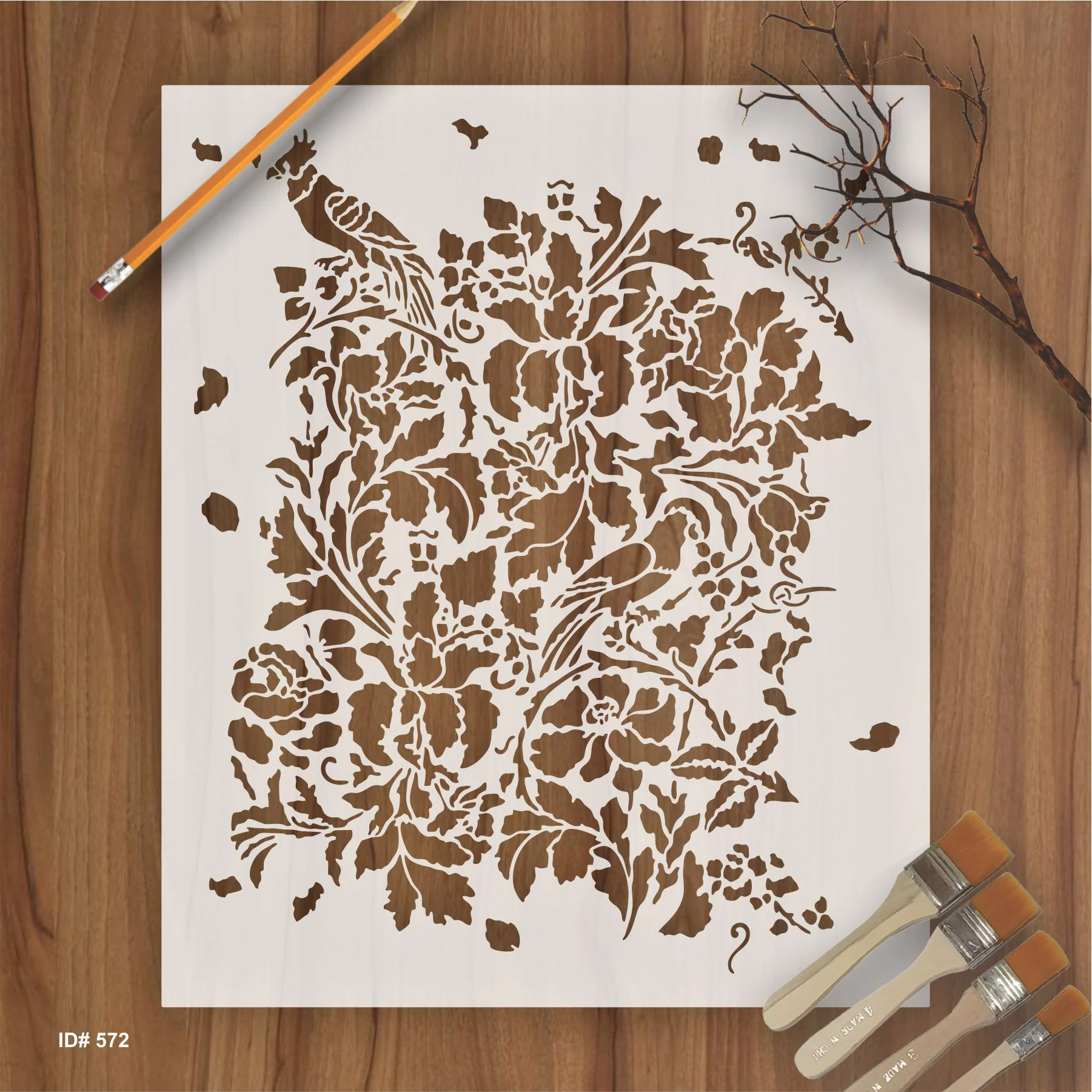 French Floral Stencil For Walls Painting Scrapbooking Stamping Stamp Album Decorative stencil. ID #572