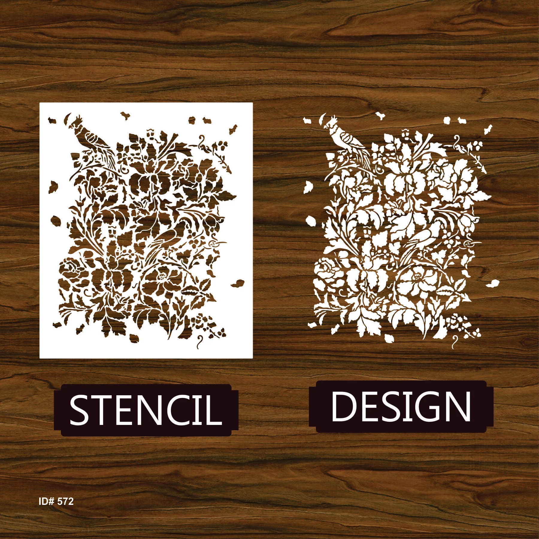 French Floral Stencil For Walls Painting Scrapbooking Stamping Stamp Album Decorative stencil. ID #572 - Image 3