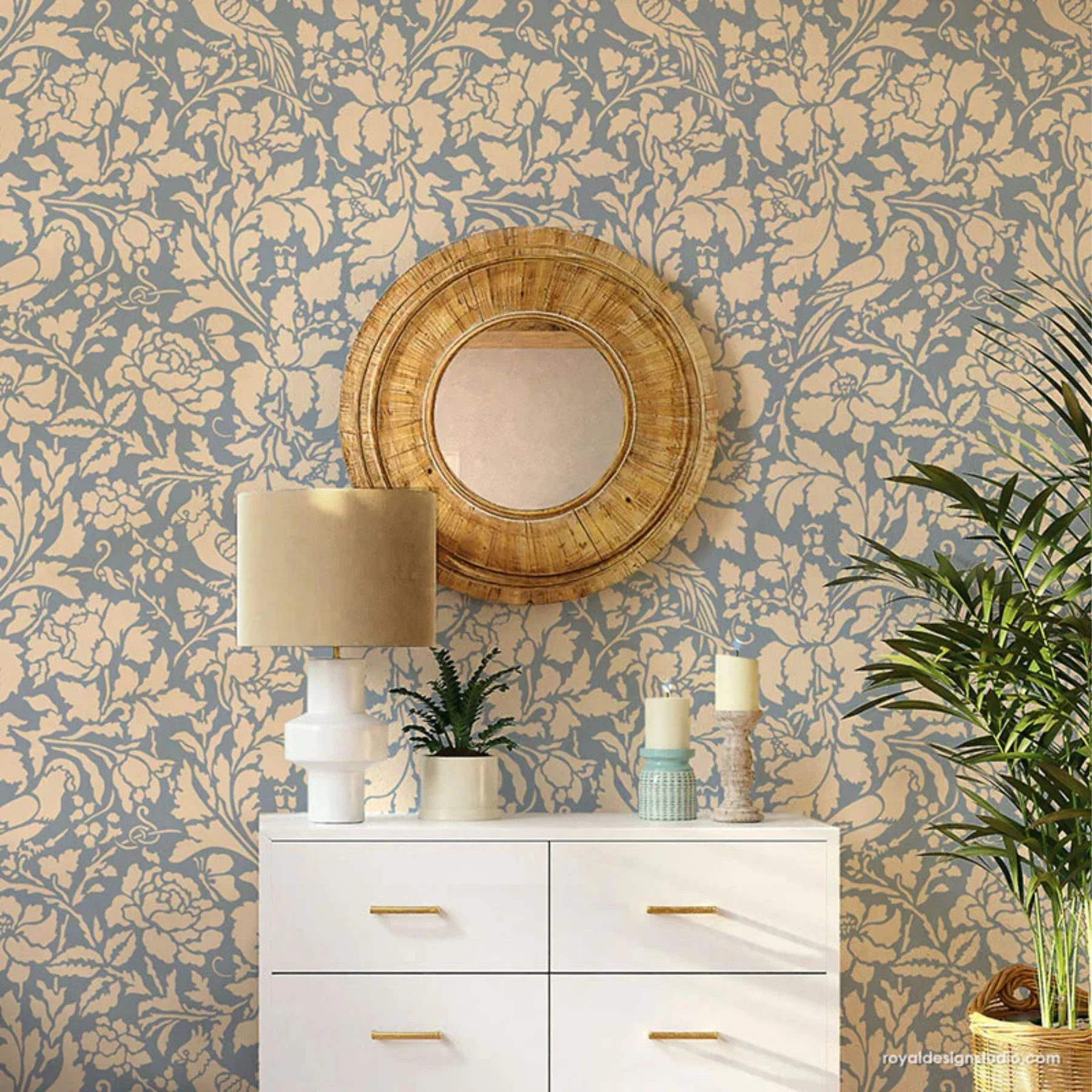 French Floral Stencil For Walls Painting Scrapbooking Stamping Stamp Album Decorative stencil. ID #572 - Image 4