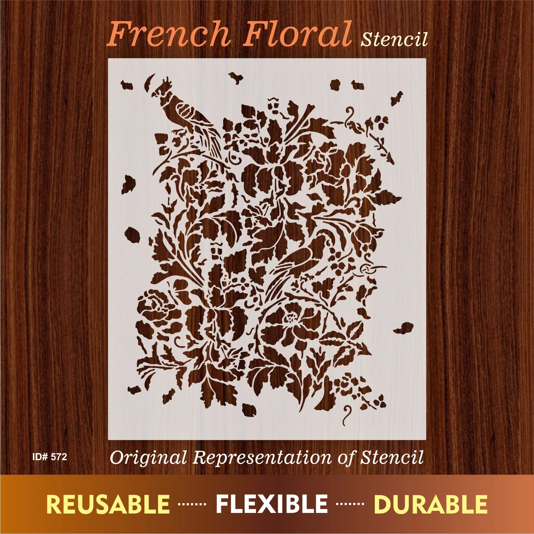 French Floral Stencil For Walls Painting Scrapbooking Stamping Stamp Album Decorative stencil. ID #572 - Image 9