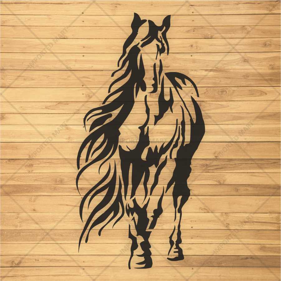 Galloping Horse Stencil for Wall, Wood & Fabric Art – Western Animal Design – ID# 680 - Image 3
