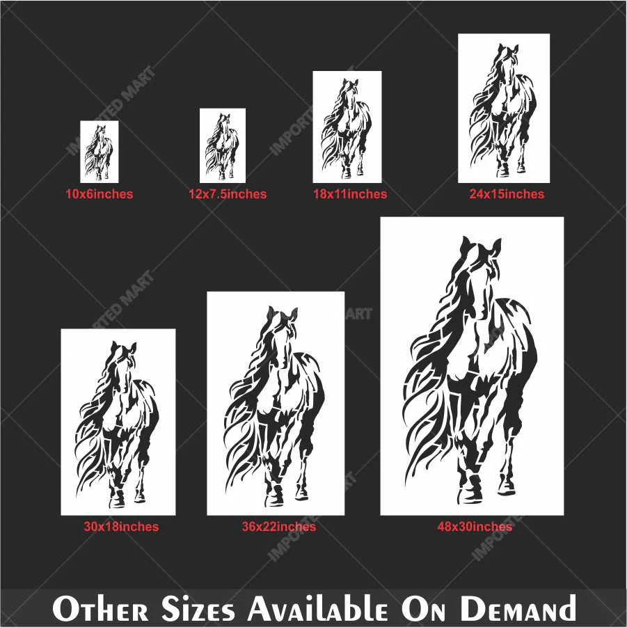 Galloping Horse Stencil for Wall, Wood & Fabric Art – Western Animal Design – ID# 680 - Image 5