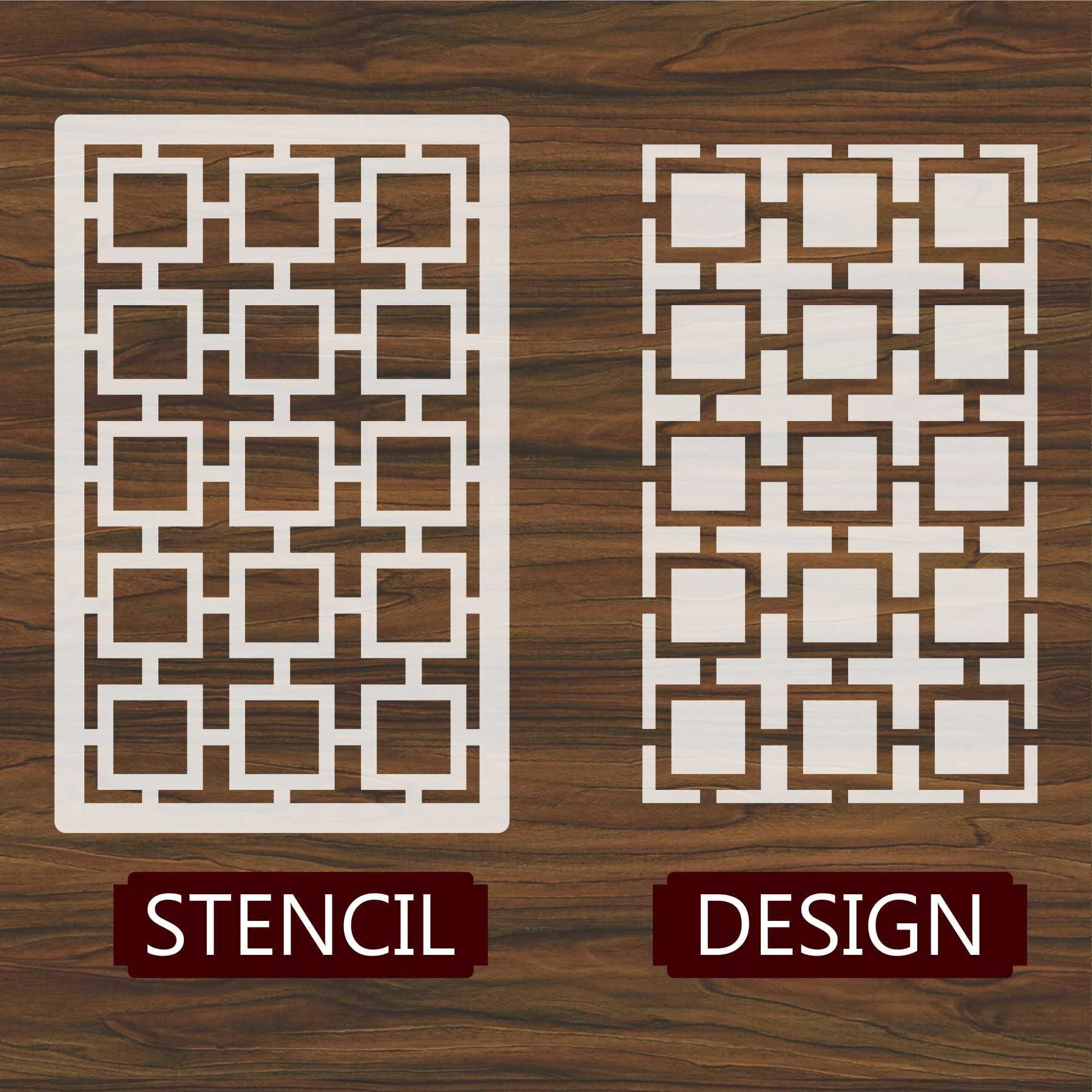 Geomatric Pattern Moroccan Fabric Reusable Stencil For Canvas And Wall Painting.ID#208D - Image 3