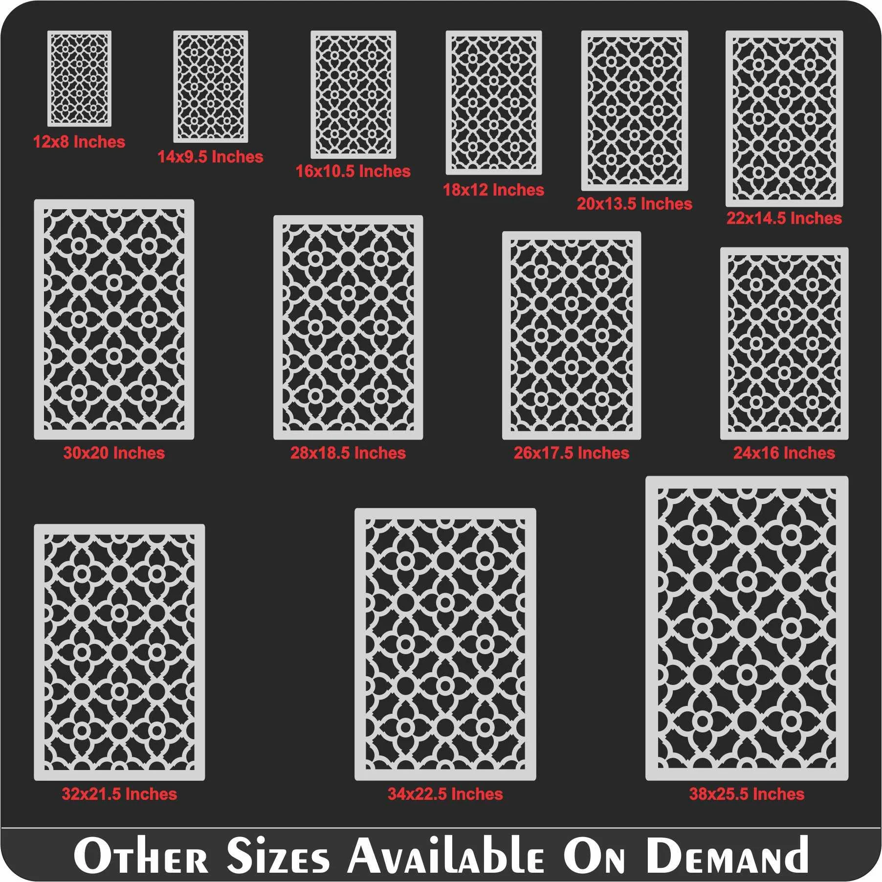 Geomatric Pattern Moroccan Fabric Reusable Stencil For Canvas And Wall Painting.ID#208C - Image 5