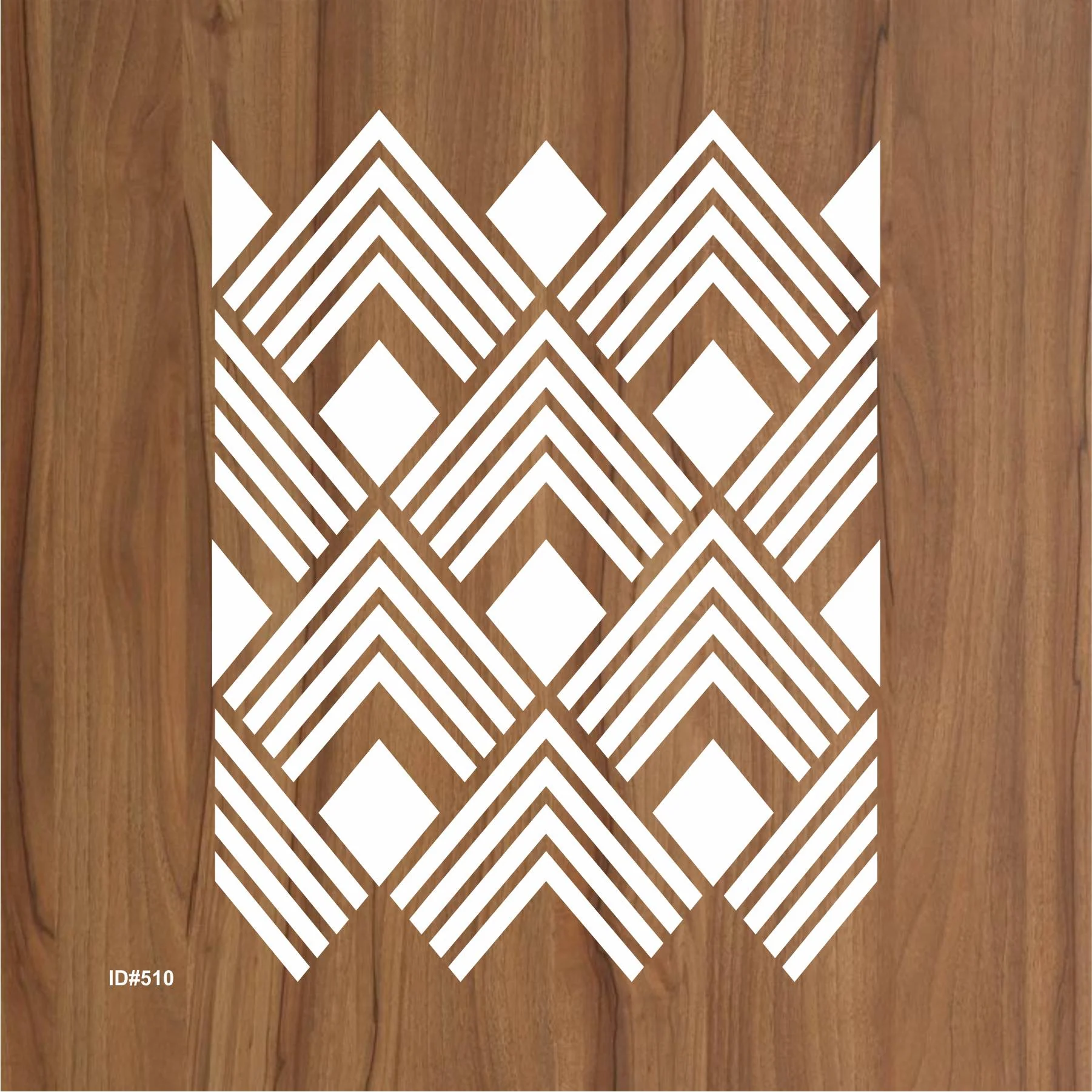 Geomatric Pattern Stencil For Canvas And Wall Painting. ID #510 - Image 2