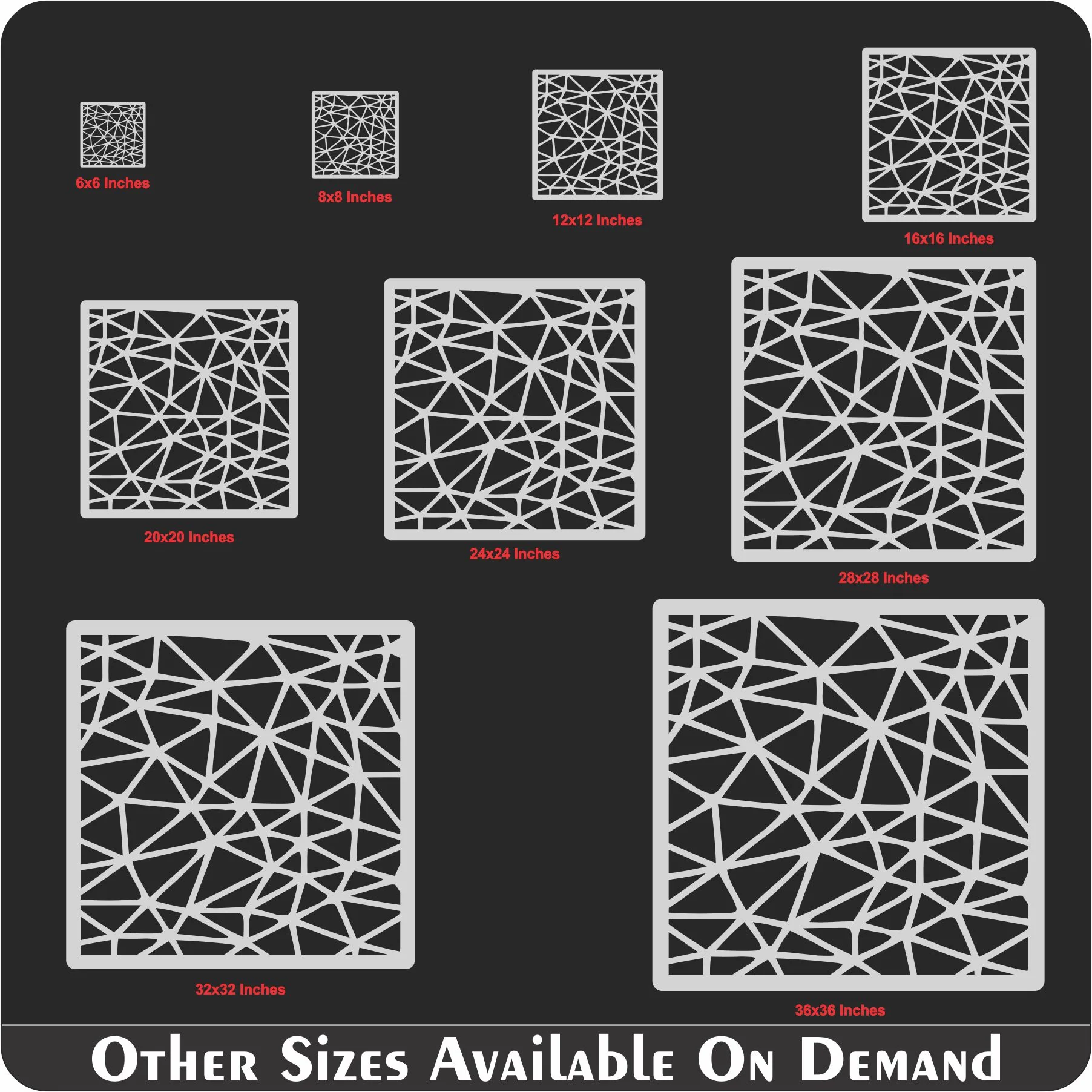 Geomatric Pattern Stencil Reusable Stencil For Canvas And Wall Painting.ID #365 - Image 8