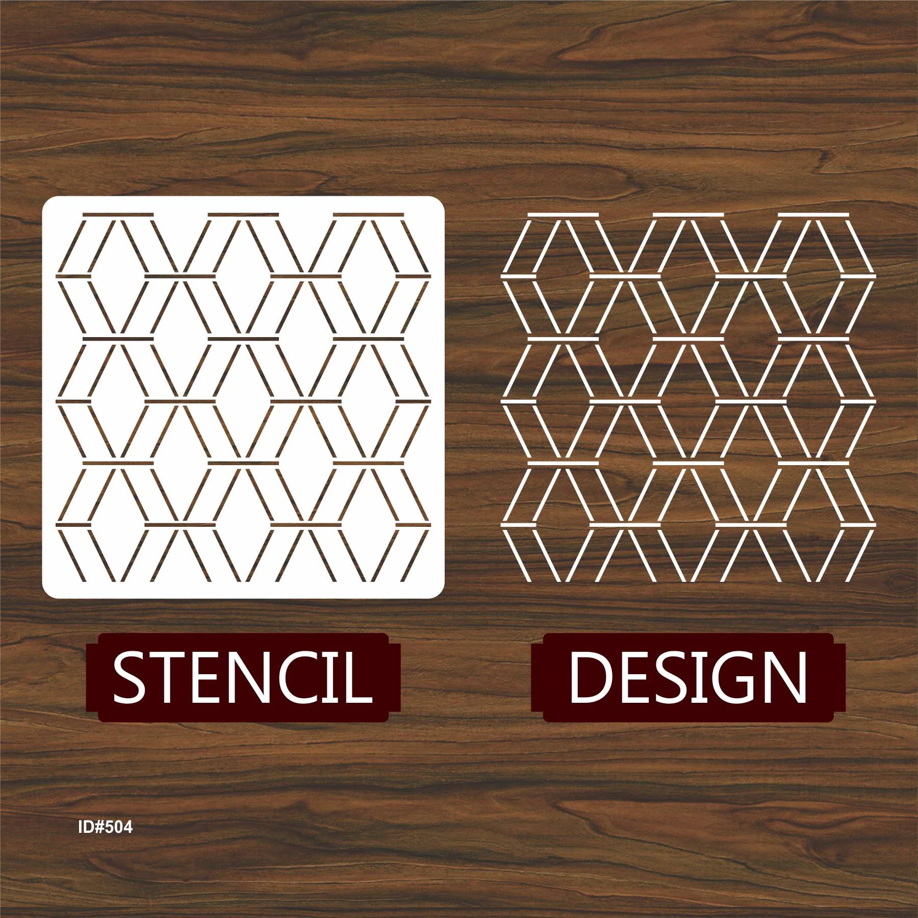 Geomatric Pattren Stencil Used for Wall Painting Scrapbooking Album Decoration. ID #504 - Image 3