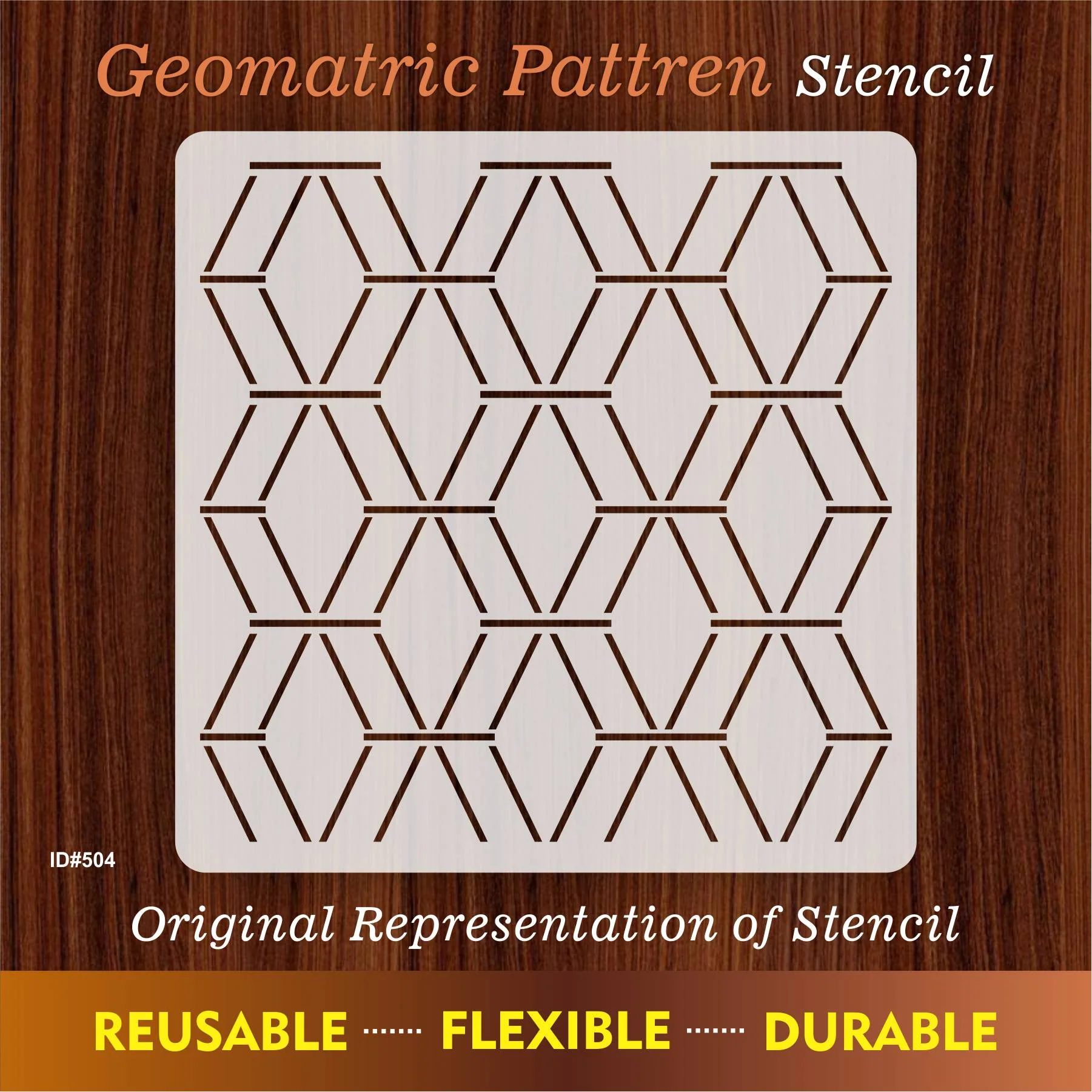 Geomatric Pattren Stencil Used for Wall Painting Scrapbooking Album Decoration. ID #504 - Image 6