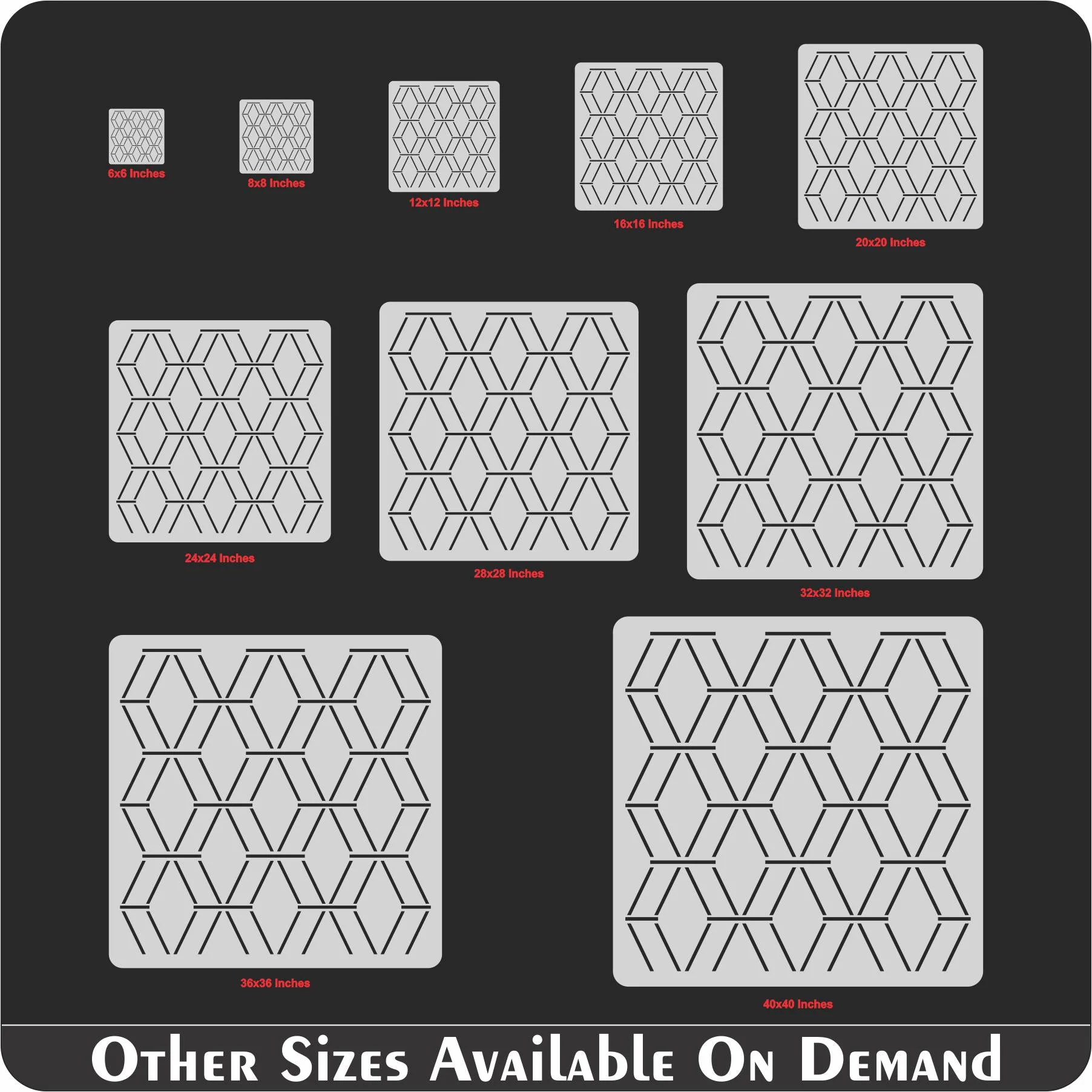 Geomatric Pattren Stencil Used for Wall Painting Scrapbooking Album Decoration. ID #504 - Image 7