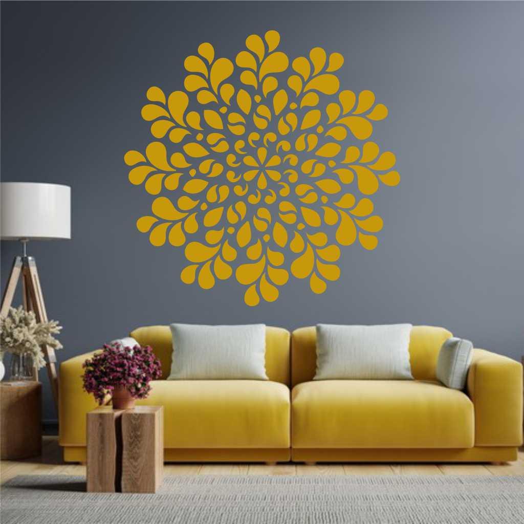 Geometric abstract mandala Reusable Stencil for Canvas and wall painting.ID#125 - Image 3