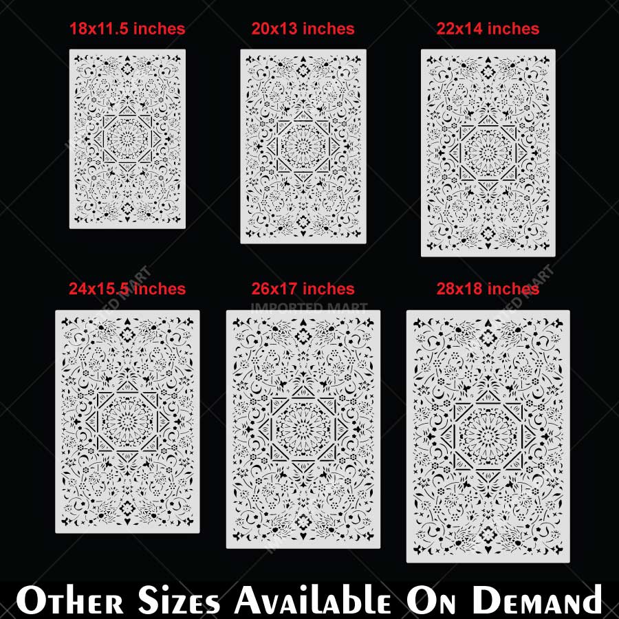 Geometric Arabesque Rug Stencil for Floor & Carpet Painting –  Design – ID# 757 - Image 5