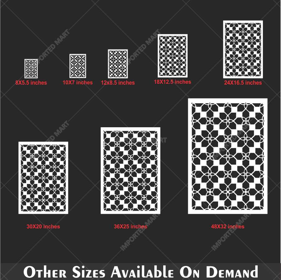 Geometric Cube Pattern Stencil for Wall, Floor & Wood Art – 3D Illusion Design – ID# 665 - Image 5