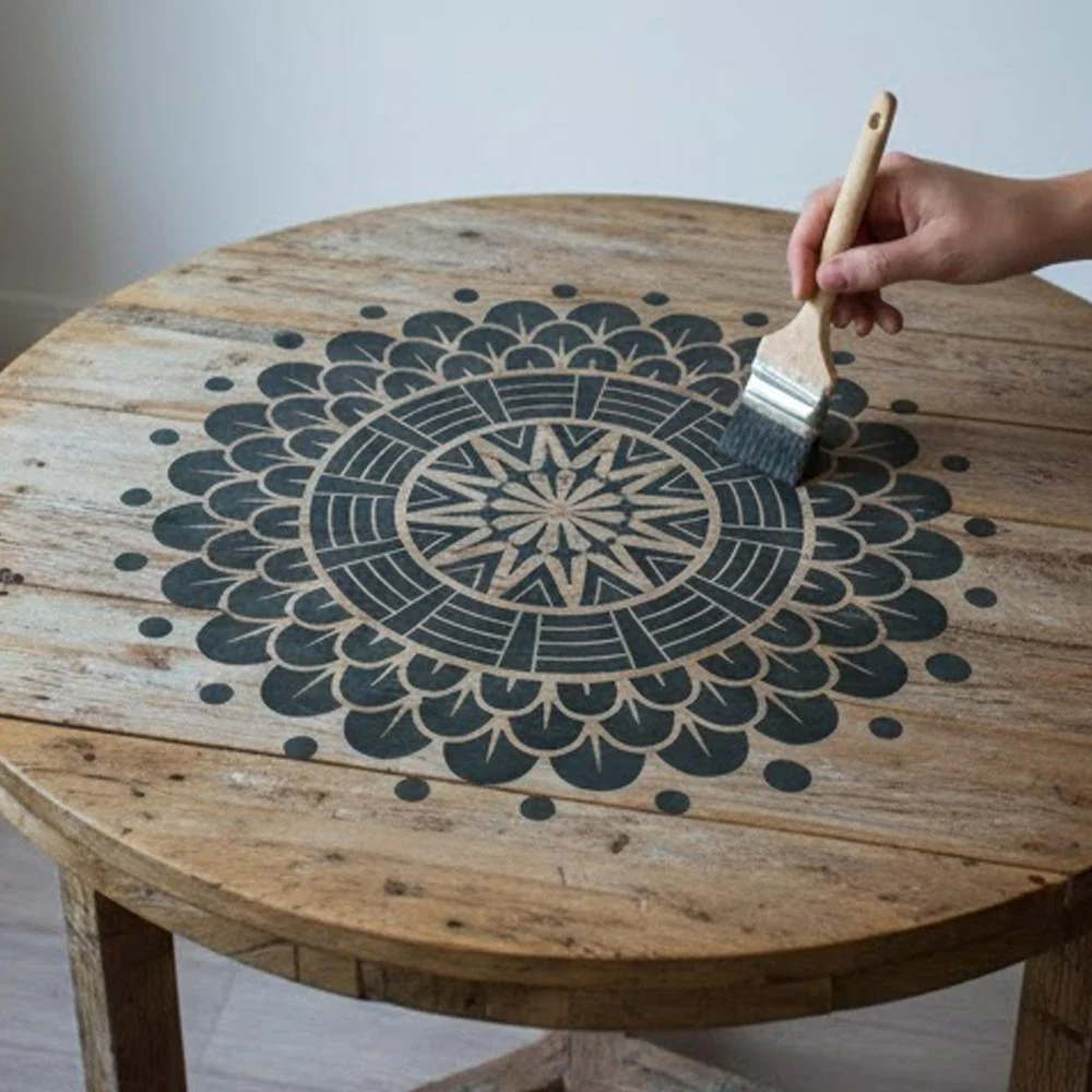 Circular Floral Pattern DIY Home Decor – Durable Reusable Mylar – ID 704 - Image 7