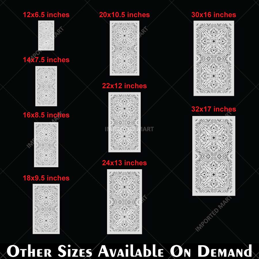 Geometric Paisley Wall Stencil for Furniture, Tiles & Floor Art – Ornamental Mandala Pattern – ID# 737 - Image 8