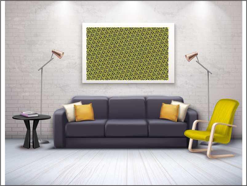 Geometric Pattern Reusable Stencil For Canvas And Wall Painting.ID#205 - Image 5