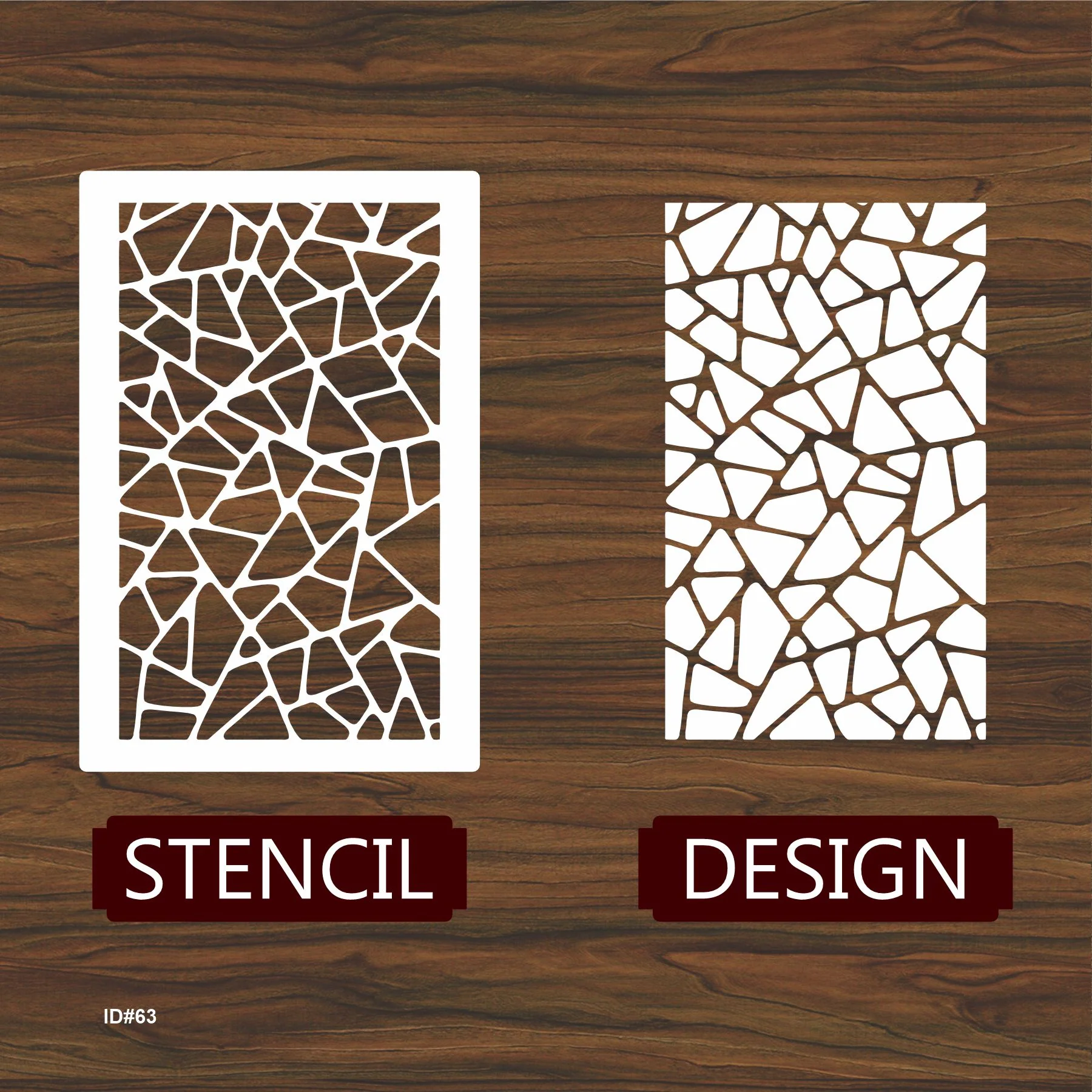 Geometric Pattern Stencil for Wall Painting Scrapbooking Album Decoration. ID #63 - Image 2