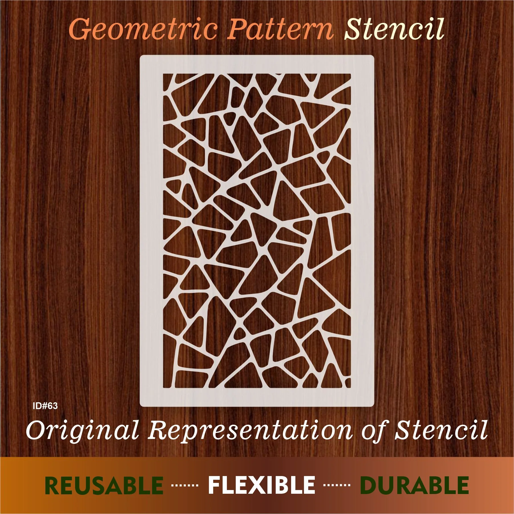Geometric Pattern Stencil for Wall Painting Scrapbooking Album Decoration. ID #63 - Image 7