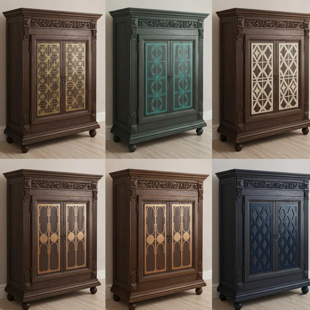 Classic Geometric Panel Pattern Stencil Pack of 5 – Wall, Furniture & Floor Art Decor – Reusable Mylar DIY Home Decor – imartdecor ID-705 - Image 6