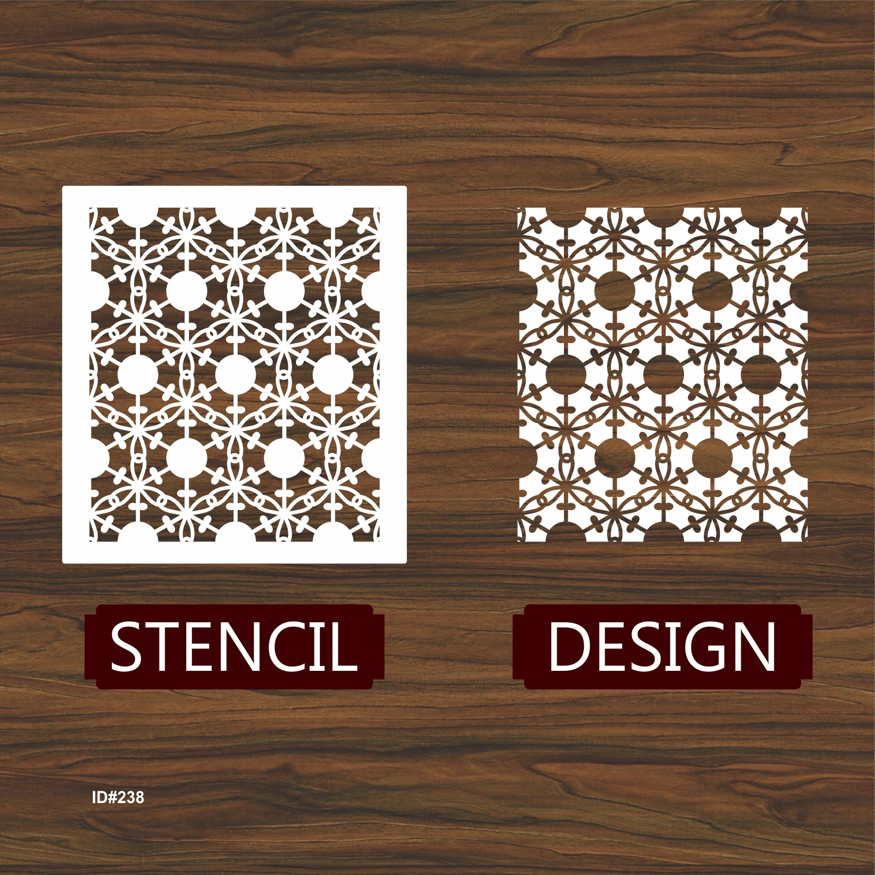 Geometric Pattern Stencil Painting Scrapbook Coloring Embossing Album Decorative Template. ID #238 - Image 4