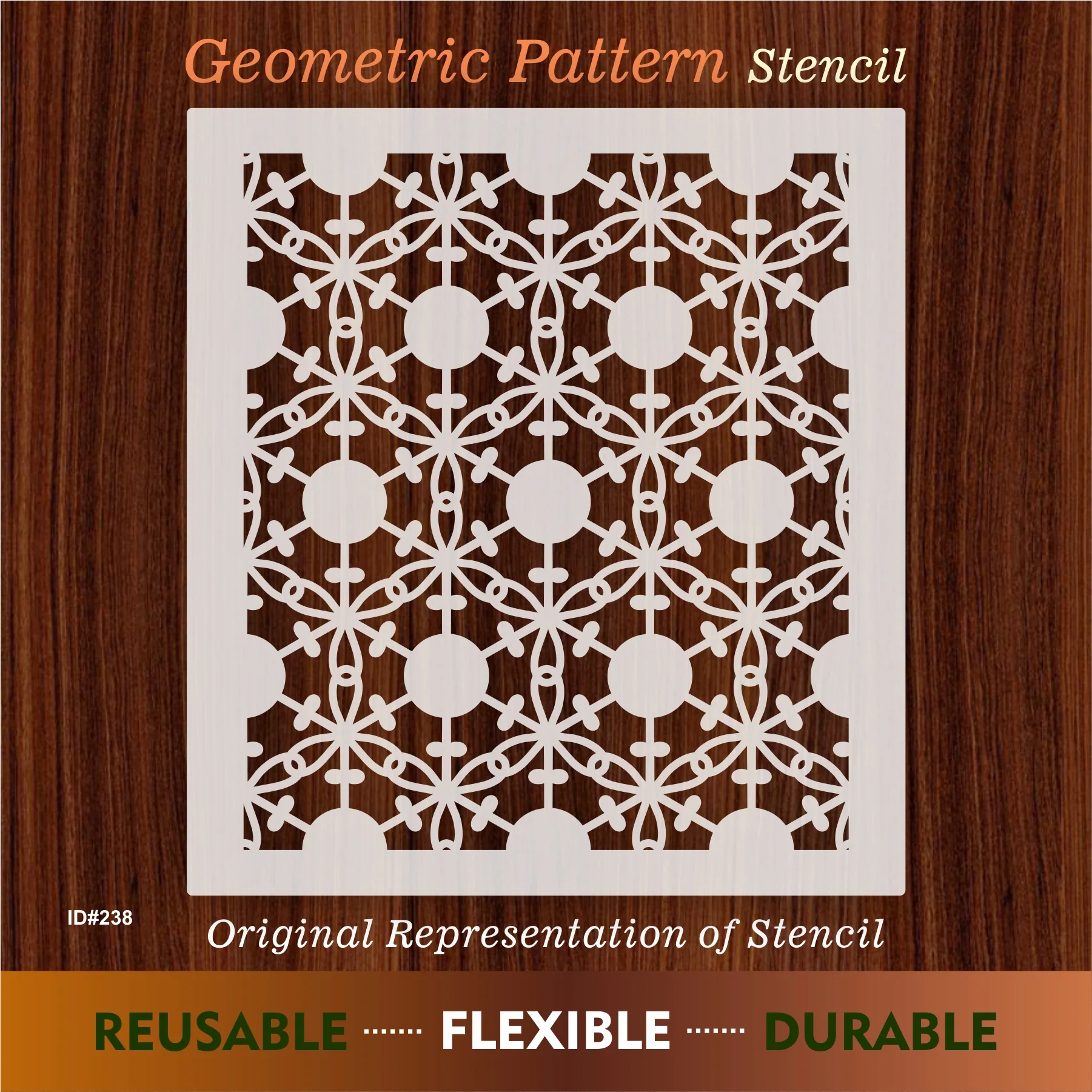 Geometric Pattern Stencil Painting Scrapbook Coloring Embossing Album Decorative Template. ID #238 - Image 7