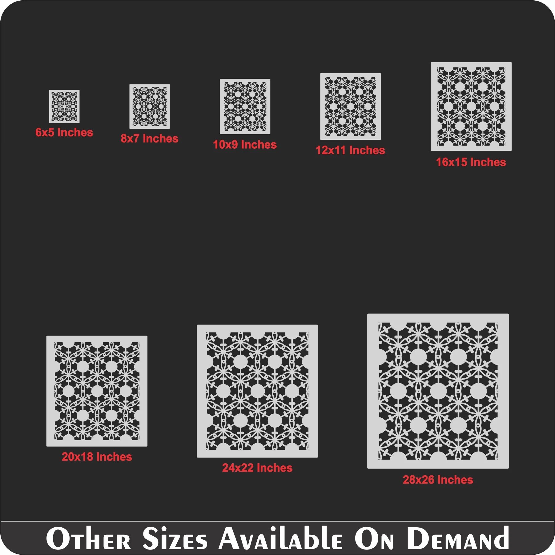 Geometric Pattern Stencil Painting Scrapbook Coloring Embossing Album Decorative Template. ID #238 - Image 8