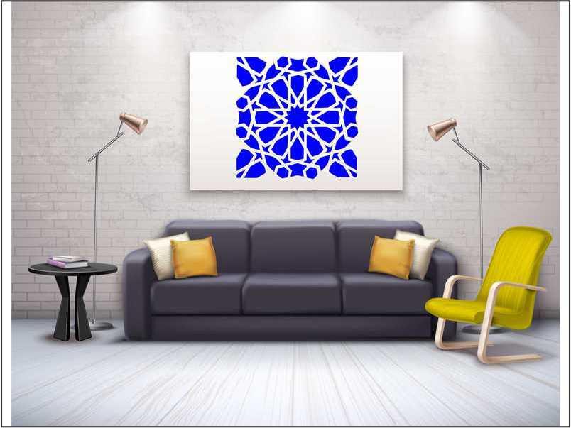 islamic Geometric Patten Reusable Stencil For Canvas And Wall Painting.ID#193 - Image 5