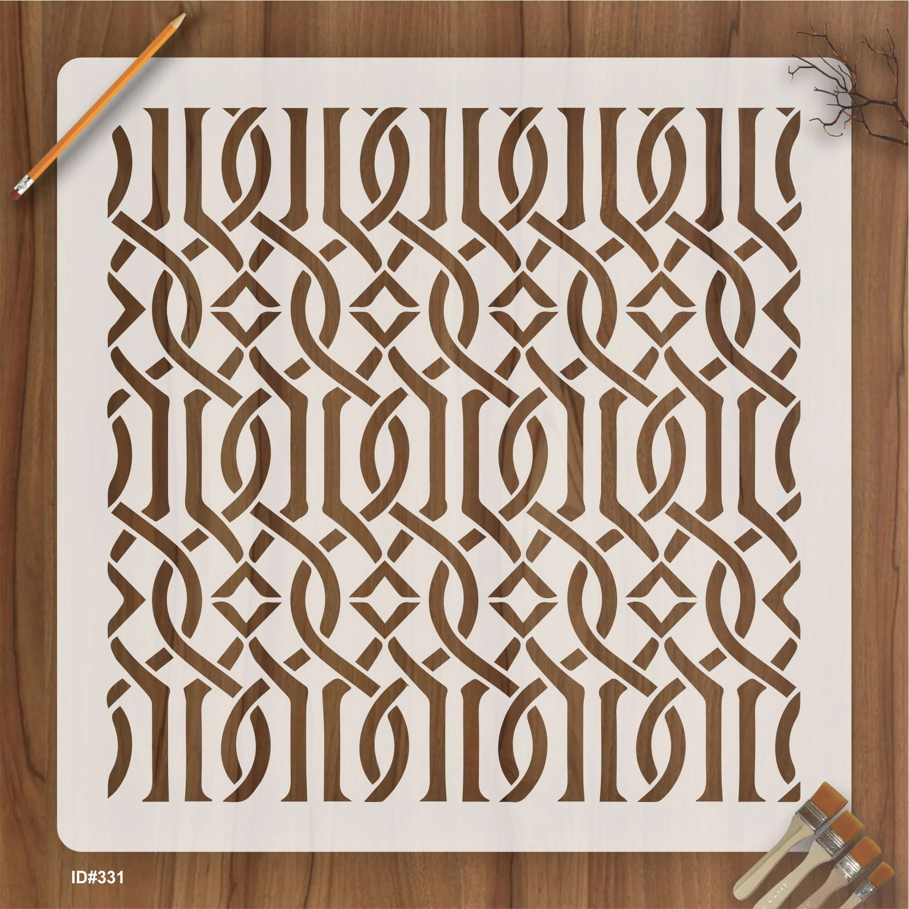Geometry Patten Rusable Reusable Stencil For Canvas And Wall Painting.ID# 331