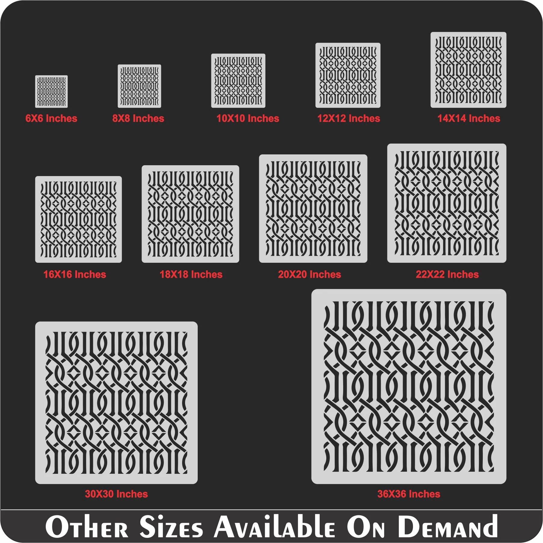 Geometry Patten Rusable Reusable Stencil For Canvas And Wall Painting.ID# 331 - Image 8
