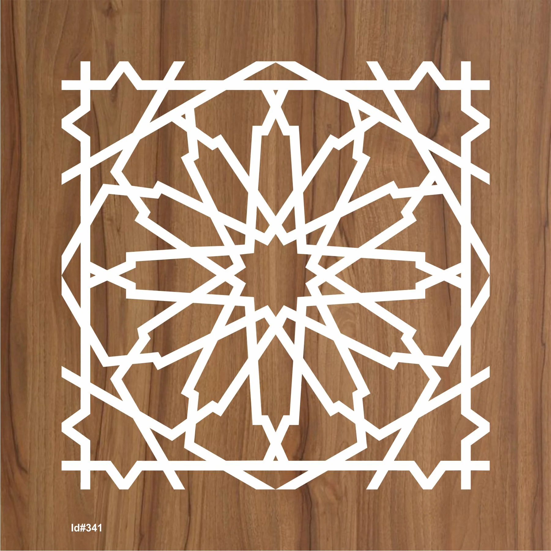 Geometry Pattern Reusable Stencil For Canvas And Wall Painting.ID# 341 - Image 2