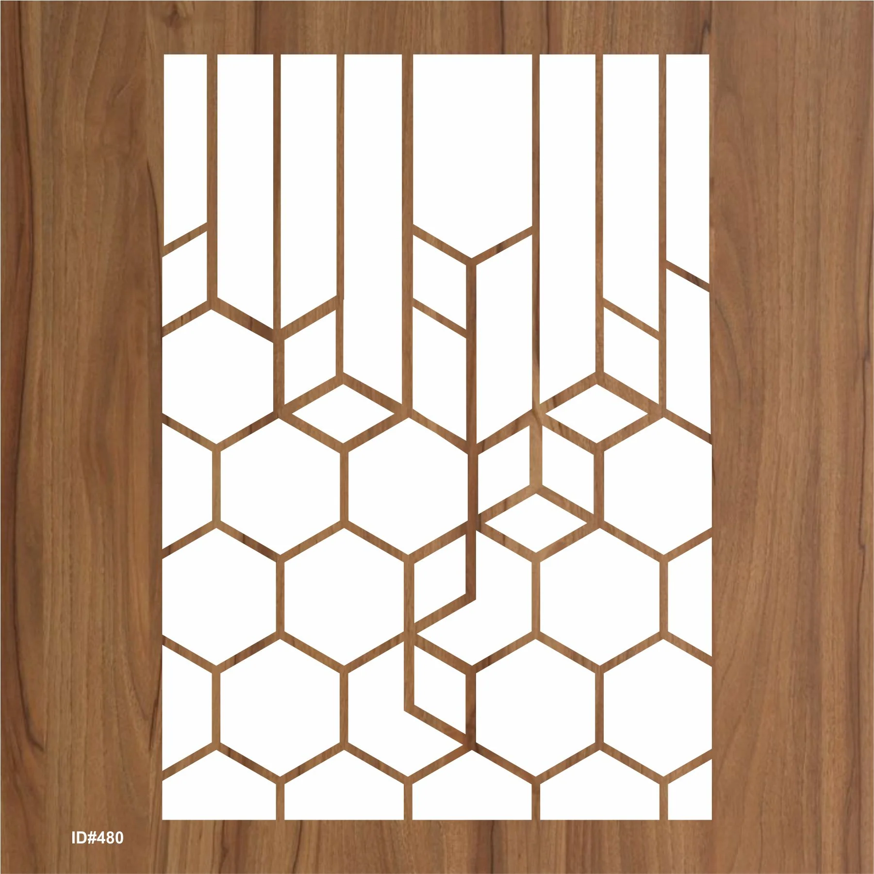 Geometry Pattren Reusable Stencil For Canvas And Wall Painting. ID #480 - Image 2