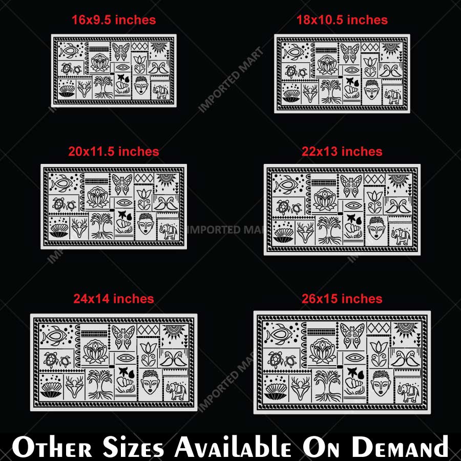 Global Totem Mosaic Tile Stencil for Wall, Floor & Furniture Art – Ethnic Tribal Pattern Design – ID# 755 - Image 5