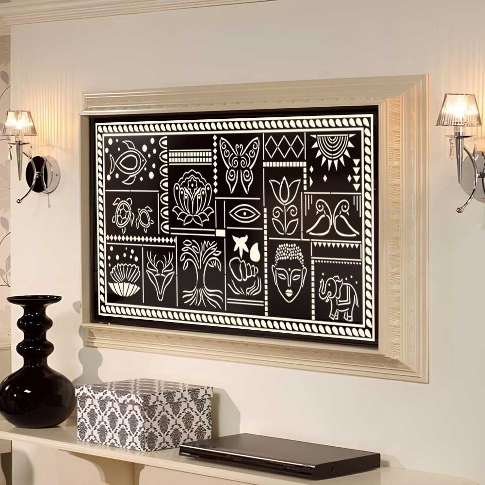 Global Totem Mosaic Tile Stencil for Wall, Floor & Furniture Art – Ethnic Tribal Pattern Design – ID# 755 - Image 7