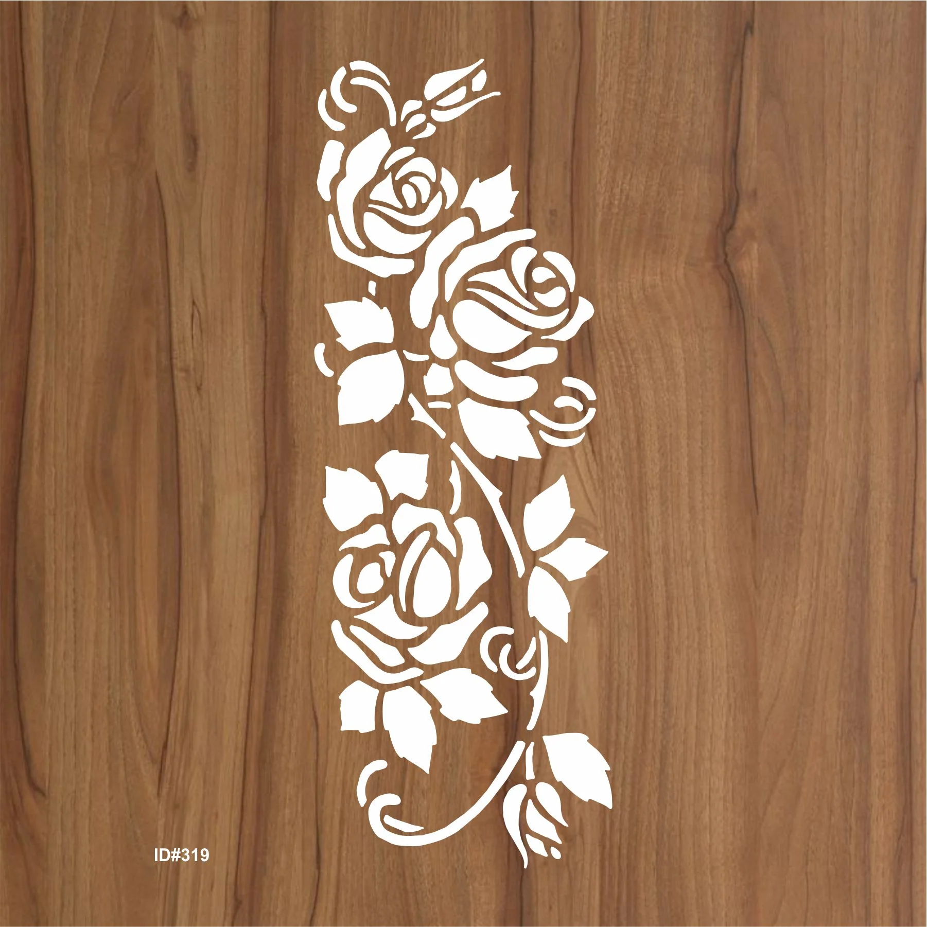 Gorgeous Roses Reusable Stencil For Canvas And Wall Painting.ID #319 - Image 2