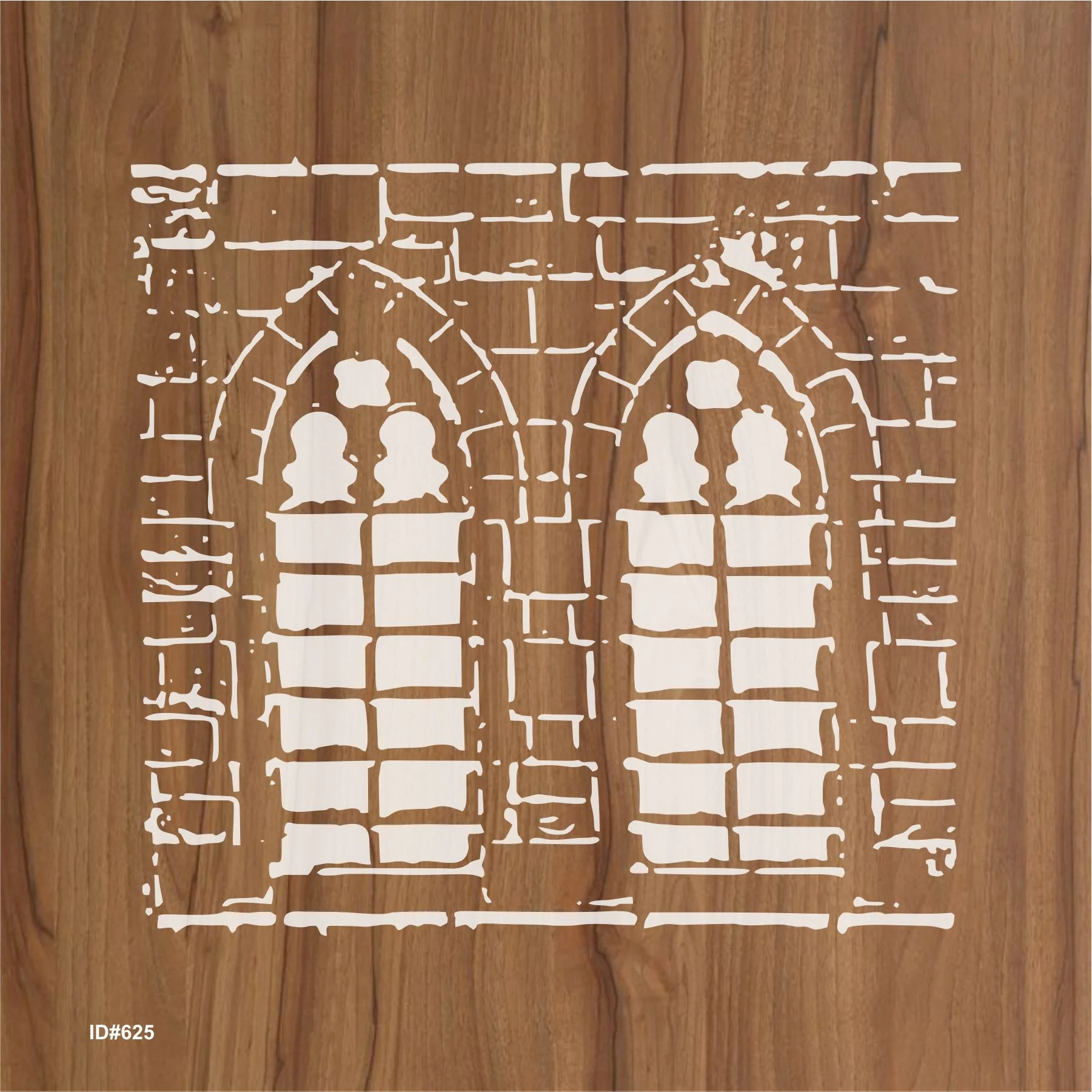 Gothic Window Stencil Painting Scrapbook Coloring Embossing Album Decor Template. ID #625 - Image 2