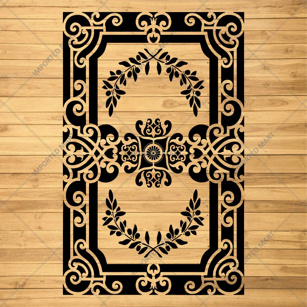 Grecian Filigree Frame Stencil for Wall, Furniture & Floor Décor – Classic Ornamental Border Design – ID# 732 - Image 3