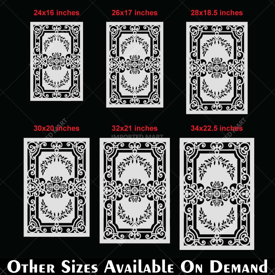 Grecian Filigree Frame Stencil for Wall, Furniture & Floor Décor – Classic Ornamental Border Design – ID# 732 - Image 5