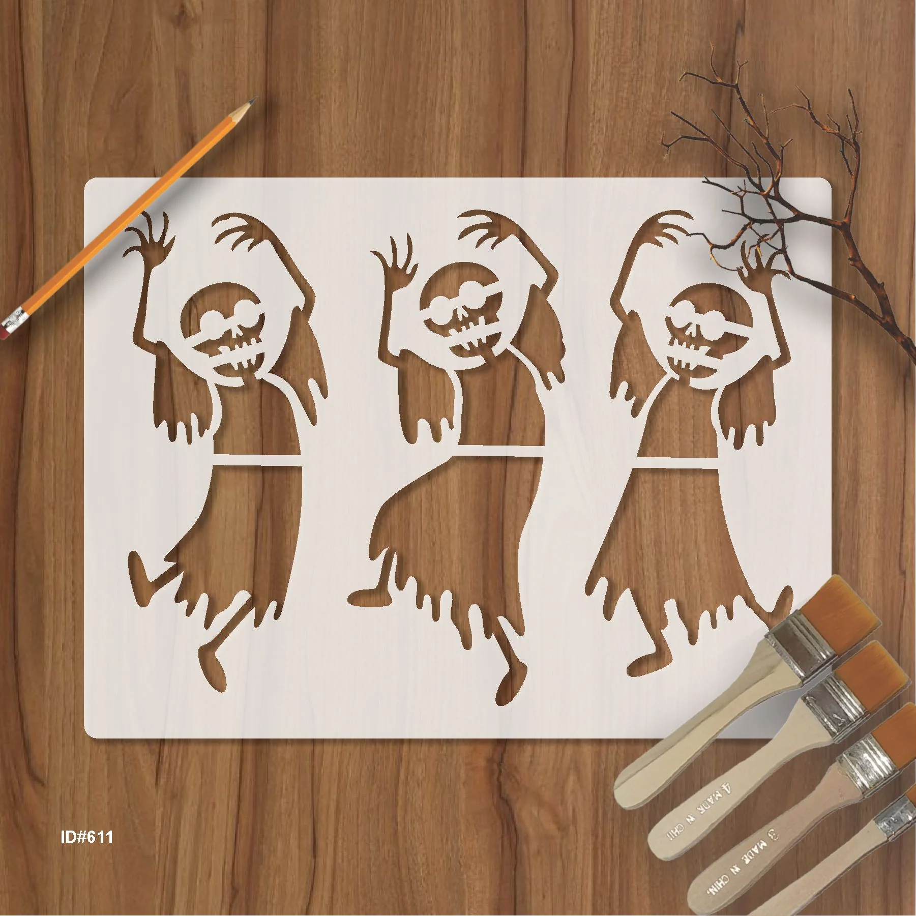 Haloween Stencil DIY Layering Stencils Painting Scrapbook Coloring Embossing Album Decor ID#611