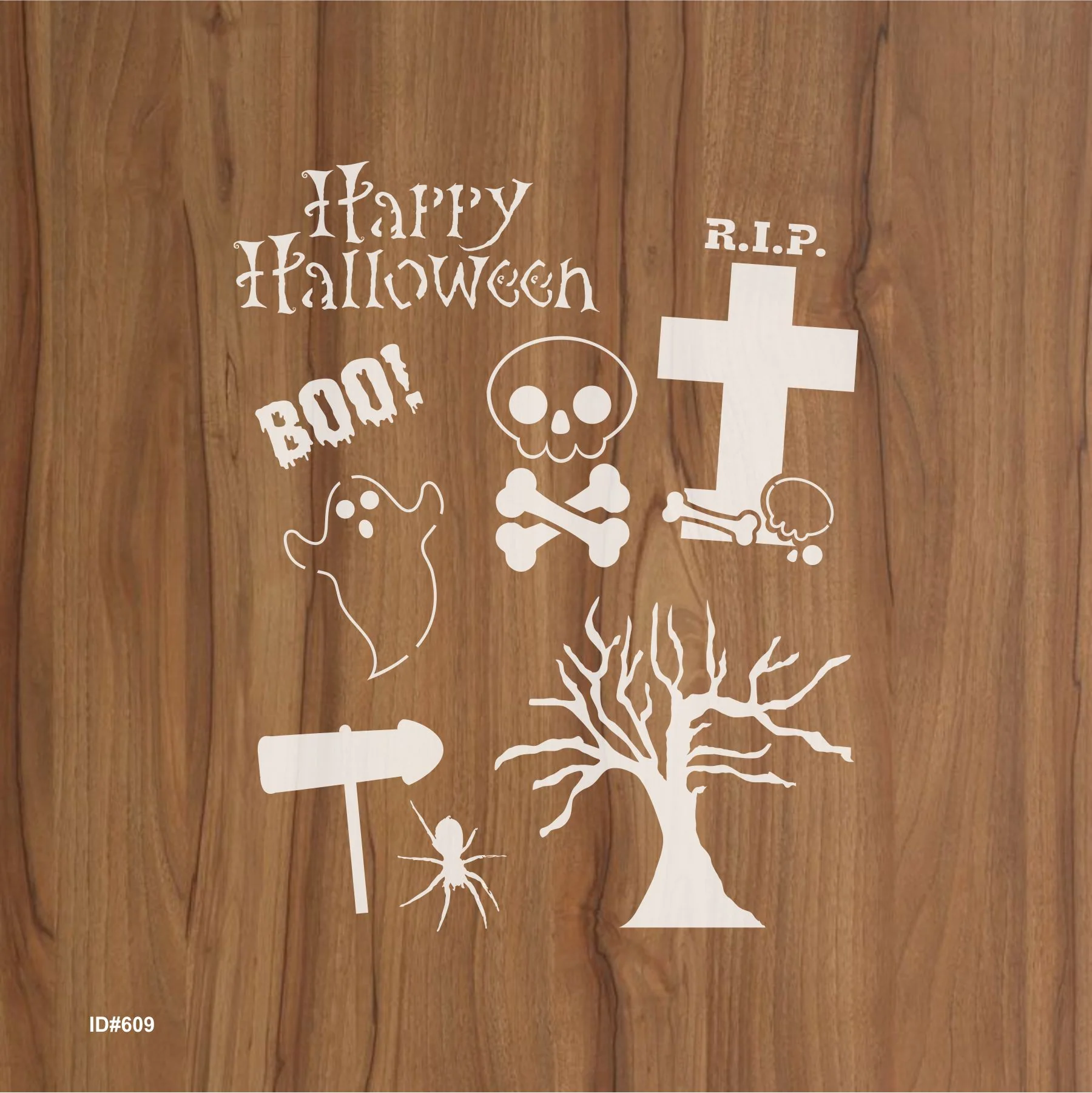 Happy Halloween Stencil Painting Scrapbook Coloring Embossing Album Decor ID# 609 - Image 2