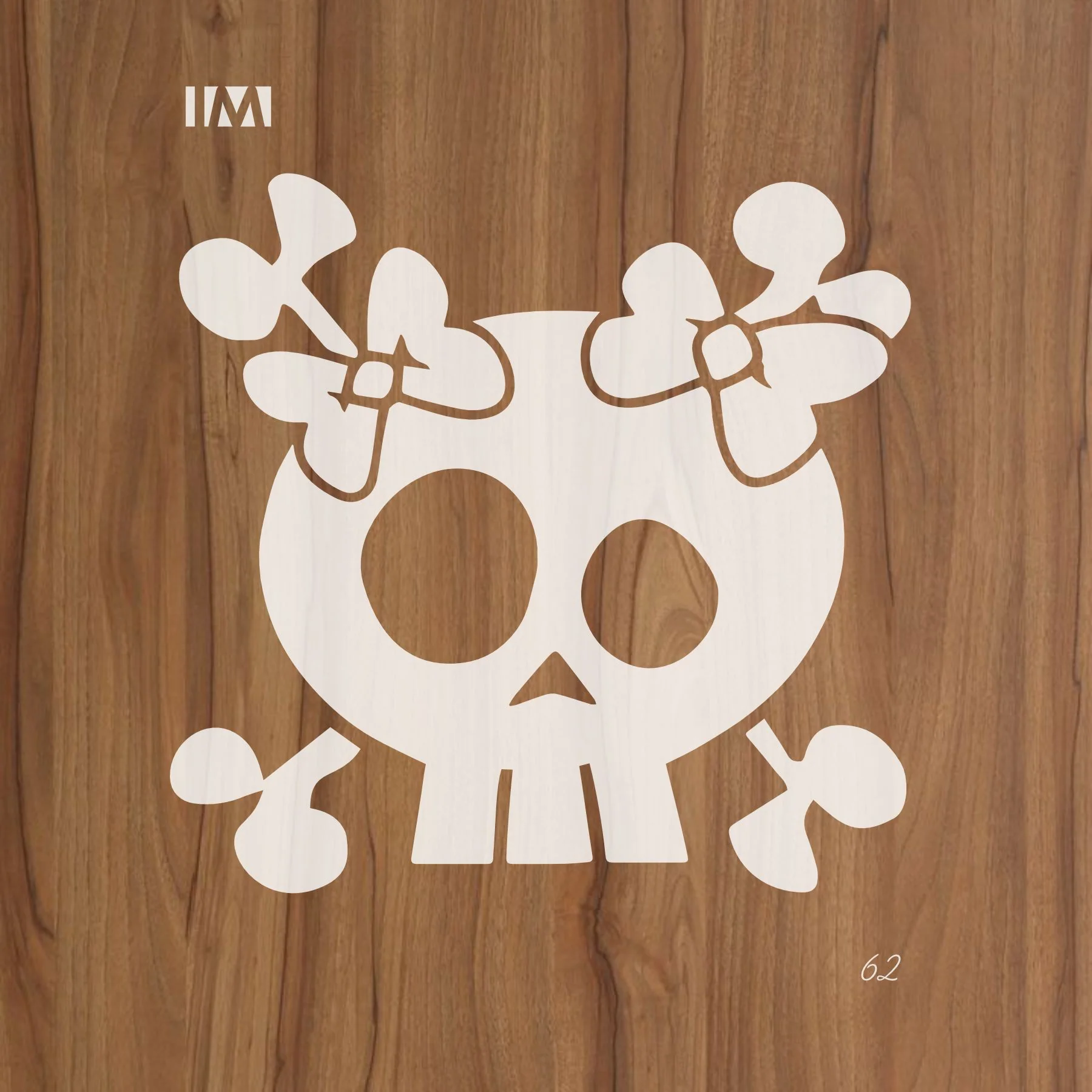 Happy skill Reusable Stencil For Canvas And Wall Painting.ID #62 - Image 2