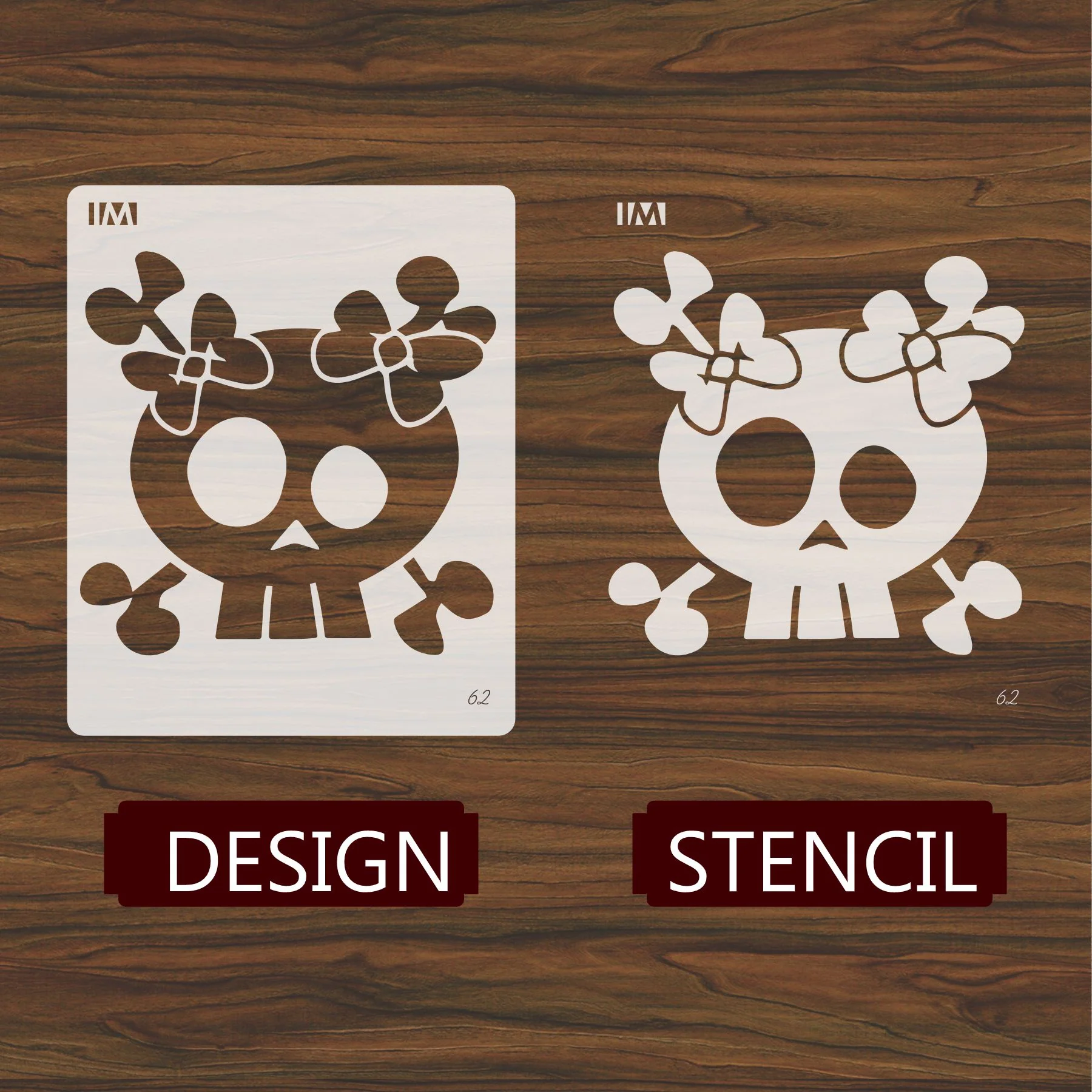 Happy skill Reusable Stencil For Canvas And Wall Painting.ID #62 - Image 3