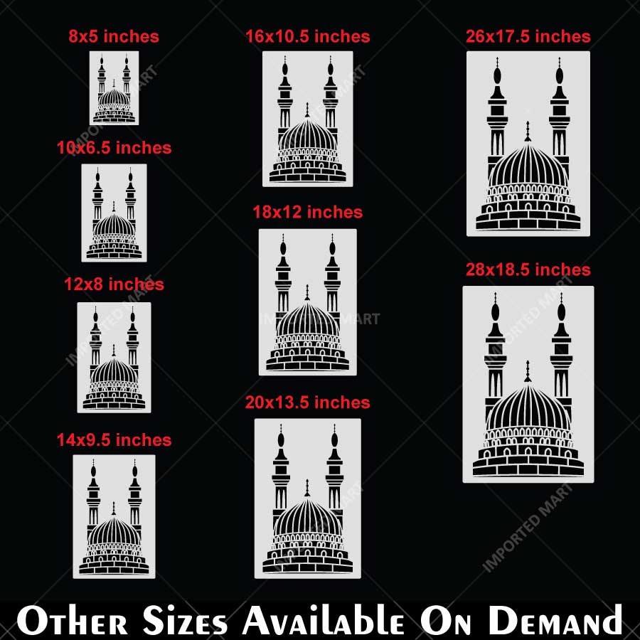 Harmony Mosque Stencil for Wall, Canvas, Wood & Islamic Décor Art – Reusable Mylar Design – ID# 778 - Image 5