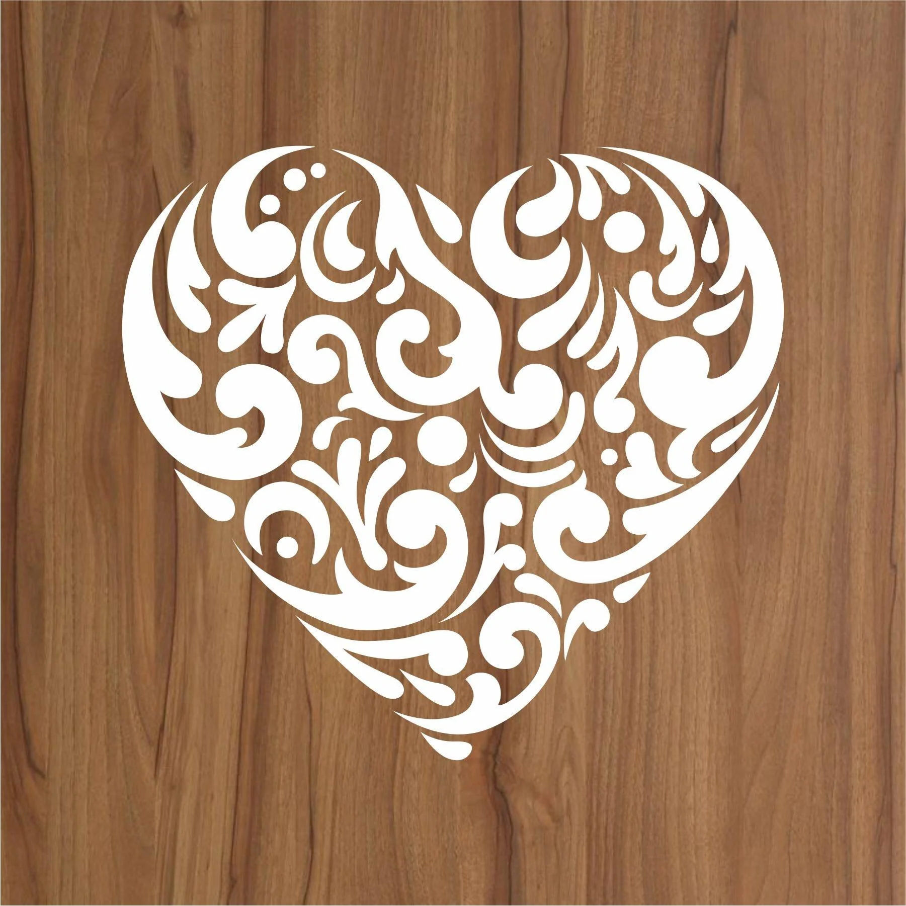 Heart Shape Reusable Stencil For Canvas And Wall Painting.ID#198 - Image 2