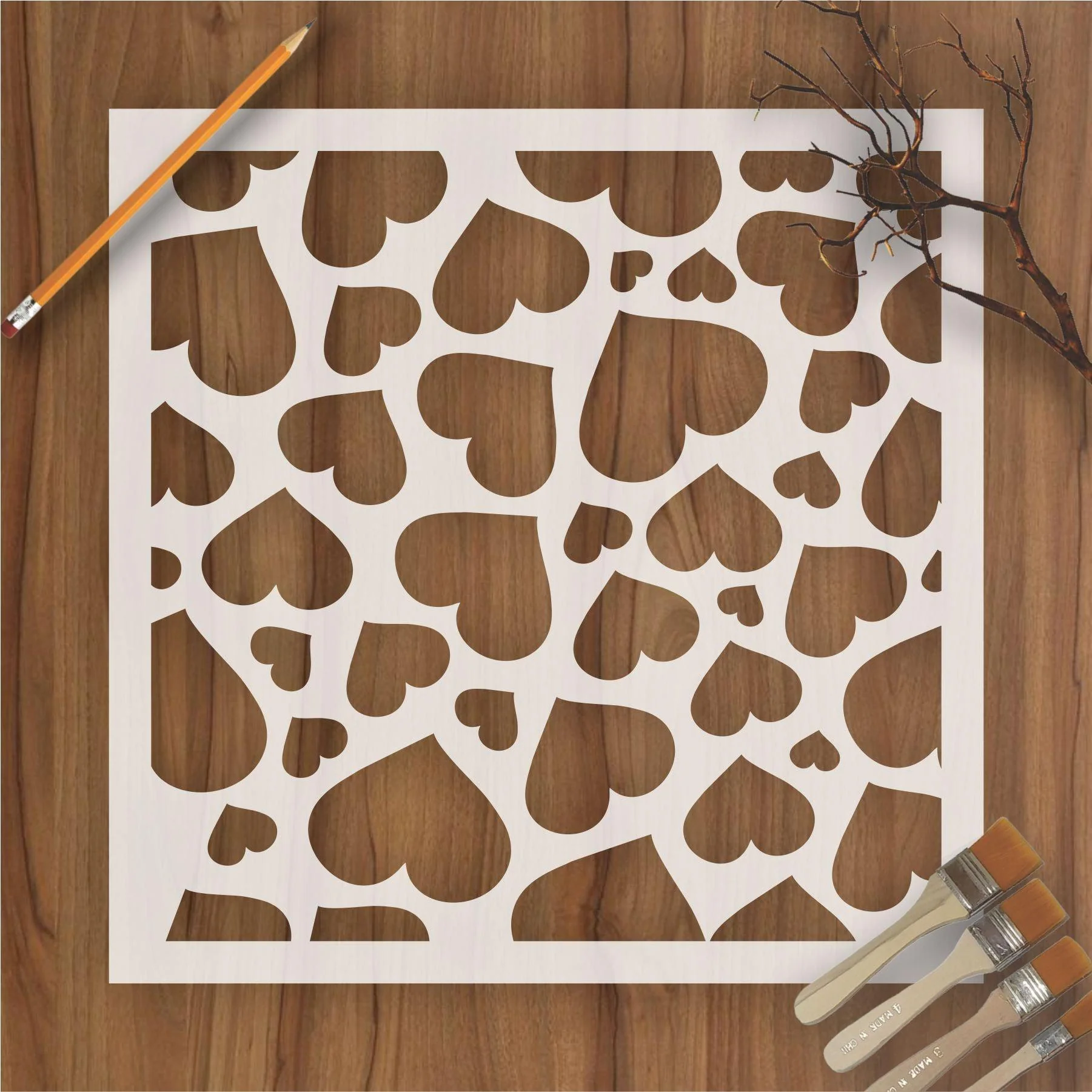 Hearts Stencil , Wall Stencils For wall Painting Airbrush Painting Art Cake Spray Mold DIY Decor Crafts Canvas.ID#10-3
