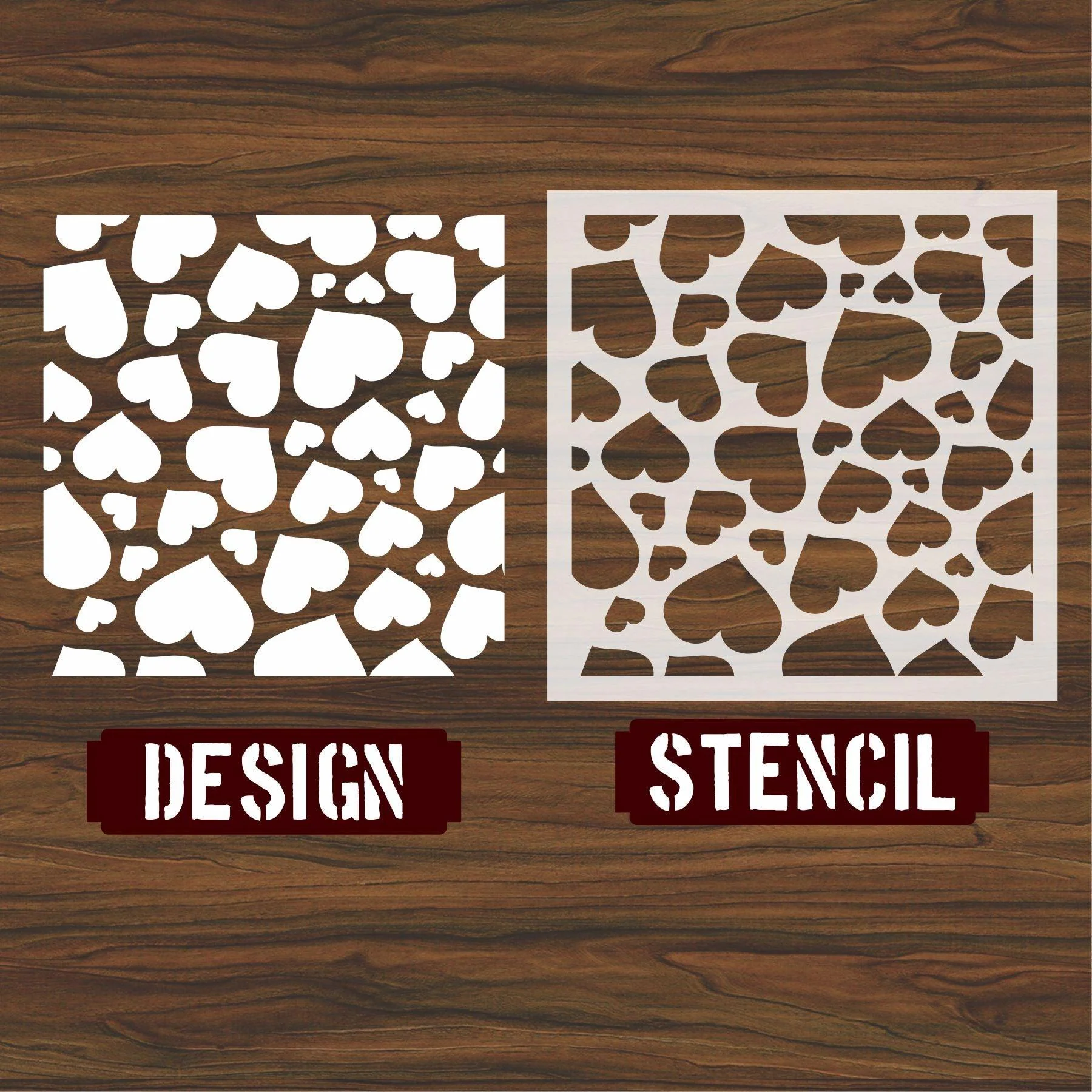 Hearts Stencil , Wall Stencils For wall Painting Airbrush Painting Art Cake Spray Mold DIY Decor Crafts Canvas.ID#10-3 - Image 2