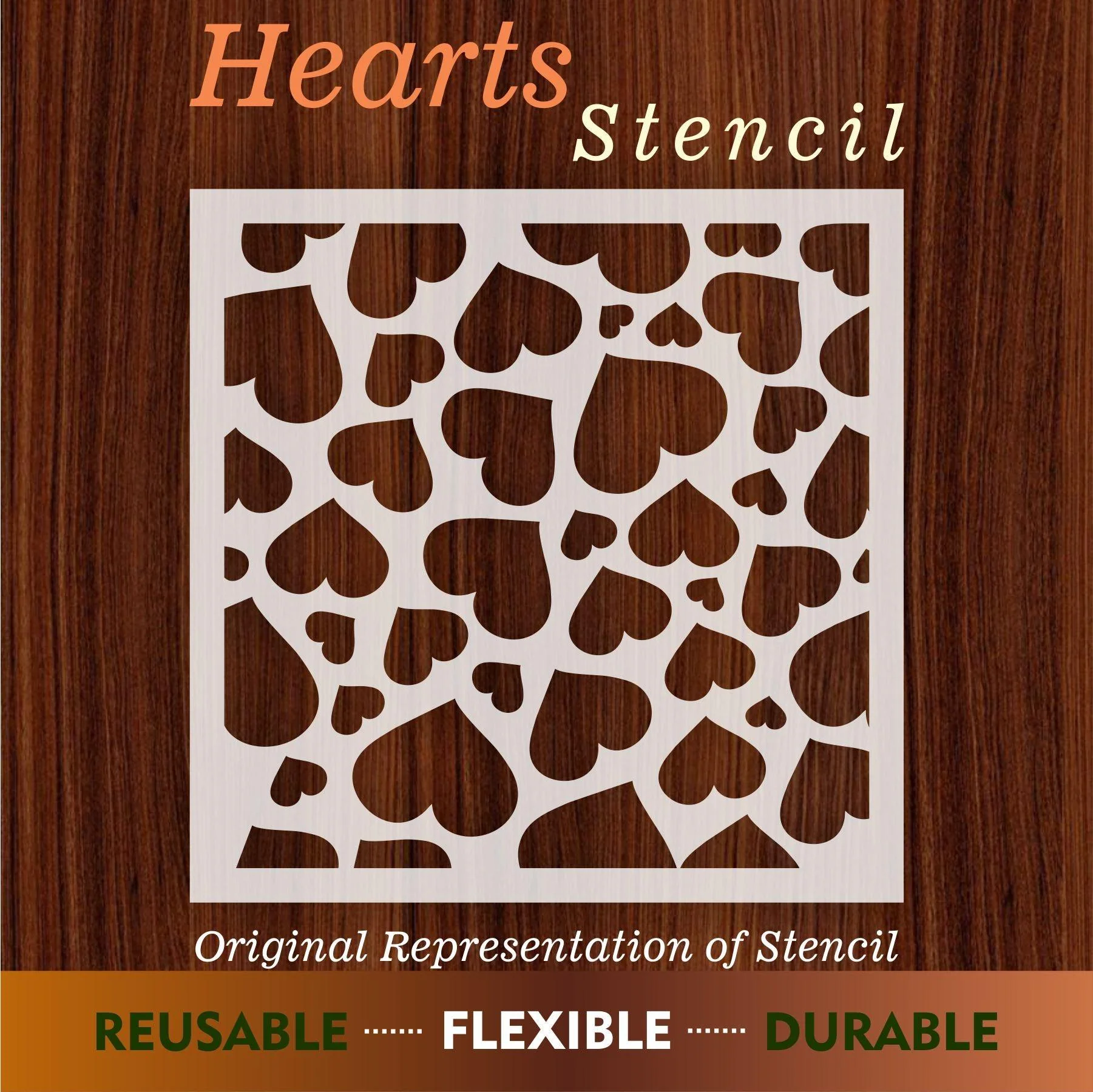 Hearts Stencil , Wall Stencils For wall Painting Airbrush Painting Art Cake Spray Mold DIY Decor Crafts Canvas.ID#10-3 - Image 3