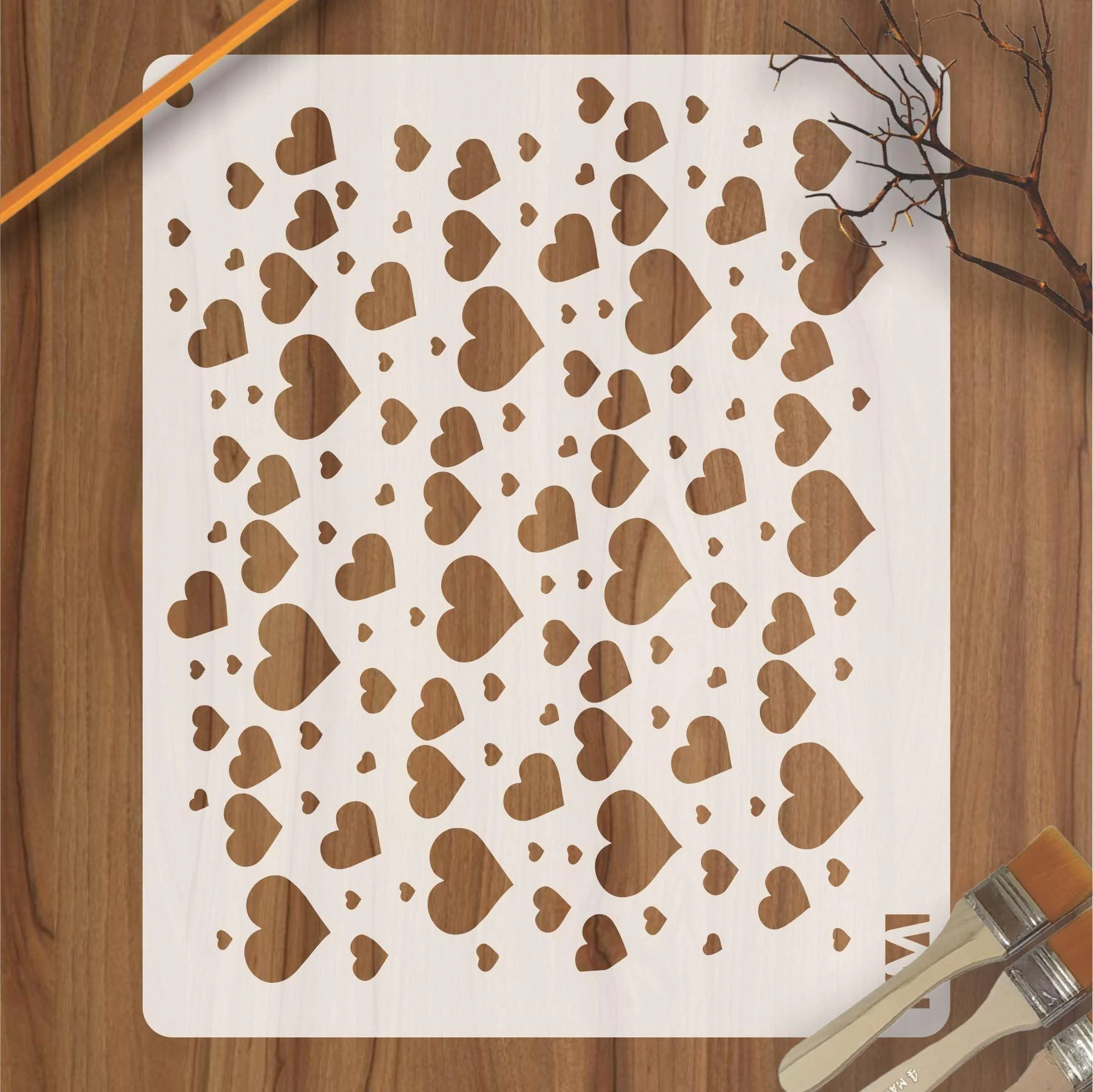 Hearts Stencil , Wall Stencils For wall Painting Airbrush Painting Art Cake Spray Mold DIY Decor Crafts Canvas.ID#35