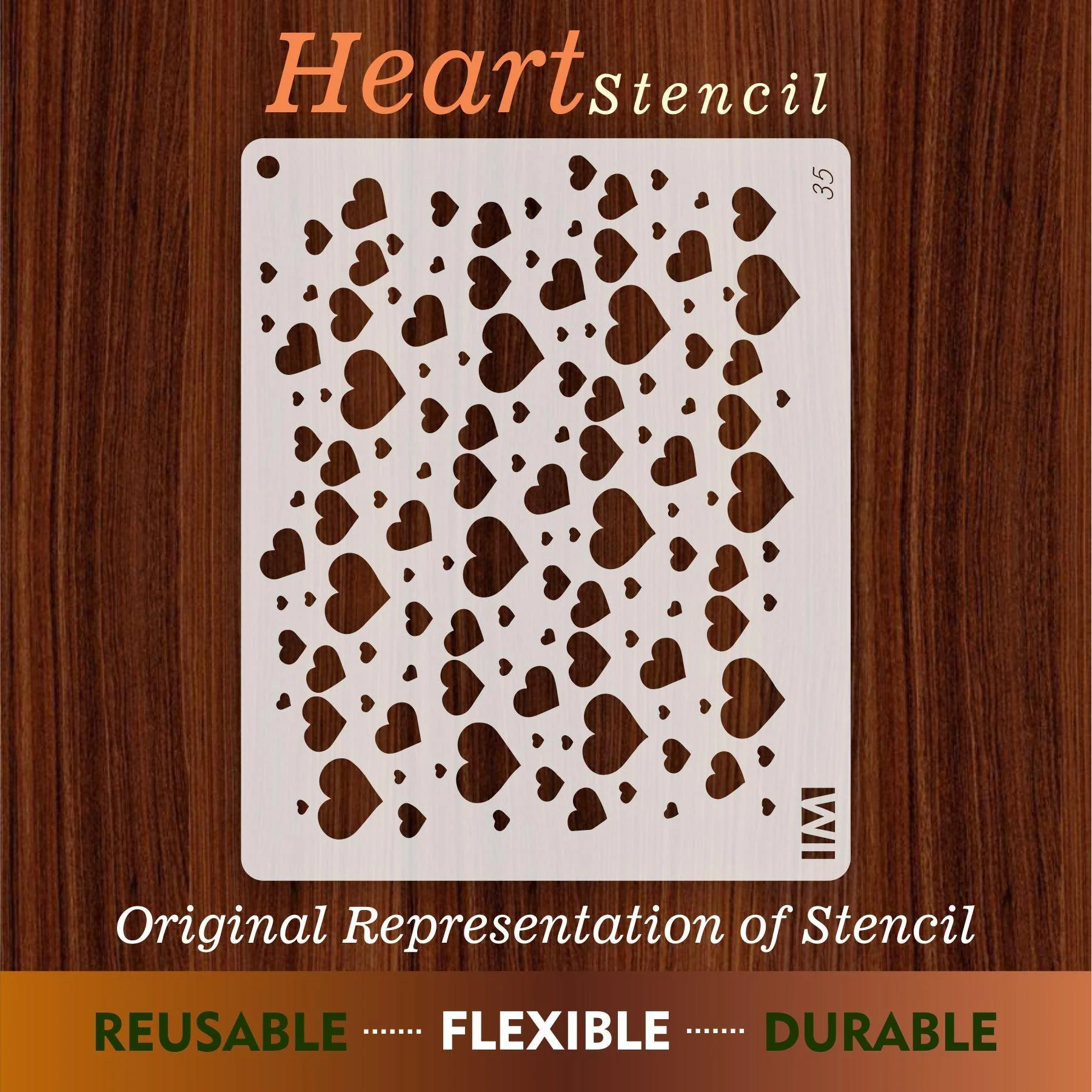 Hearts Stencil , Wall Stencils For wall Painting Airbrush Painting Art Cake Spray Mold DIY Decor Crafts Canvas.ID#35 - Image 4