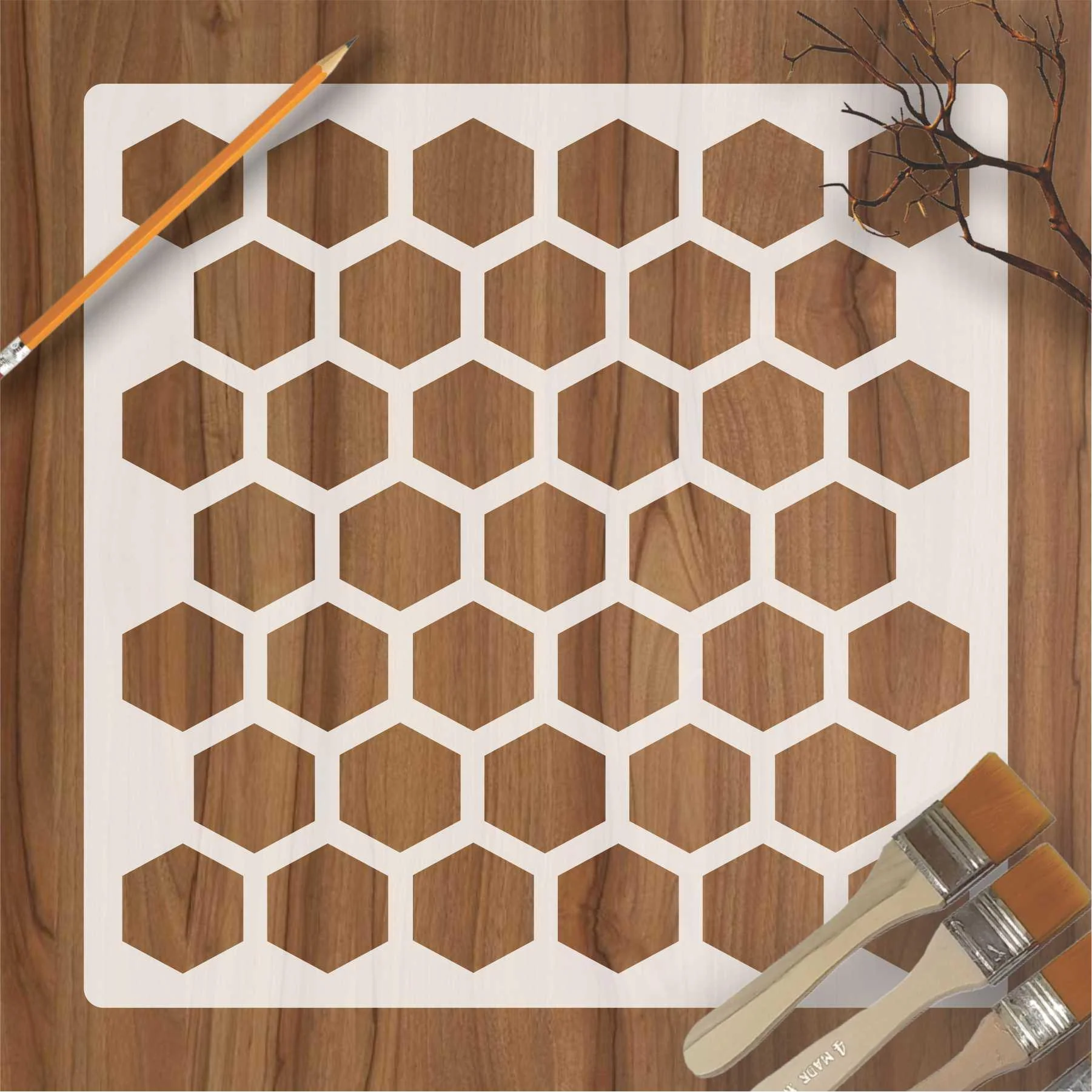 Hexagano Mini Pattern Stencil , Wall Stencils For wall Painting Airbrush Painting Art Cake Spray Mold DIY Decor Crafts Canvas.ID#181